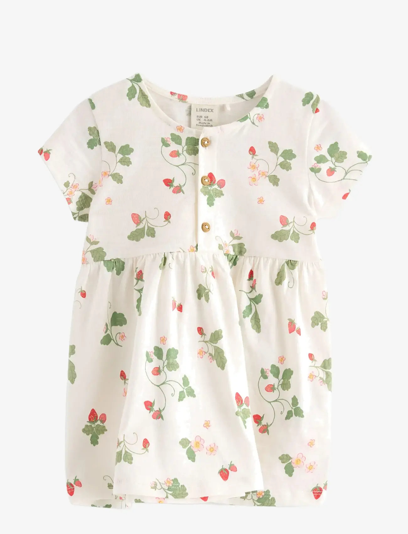 Lindex - Short-sleeved dress - kortærmede babykjoler - light dusty white - 0