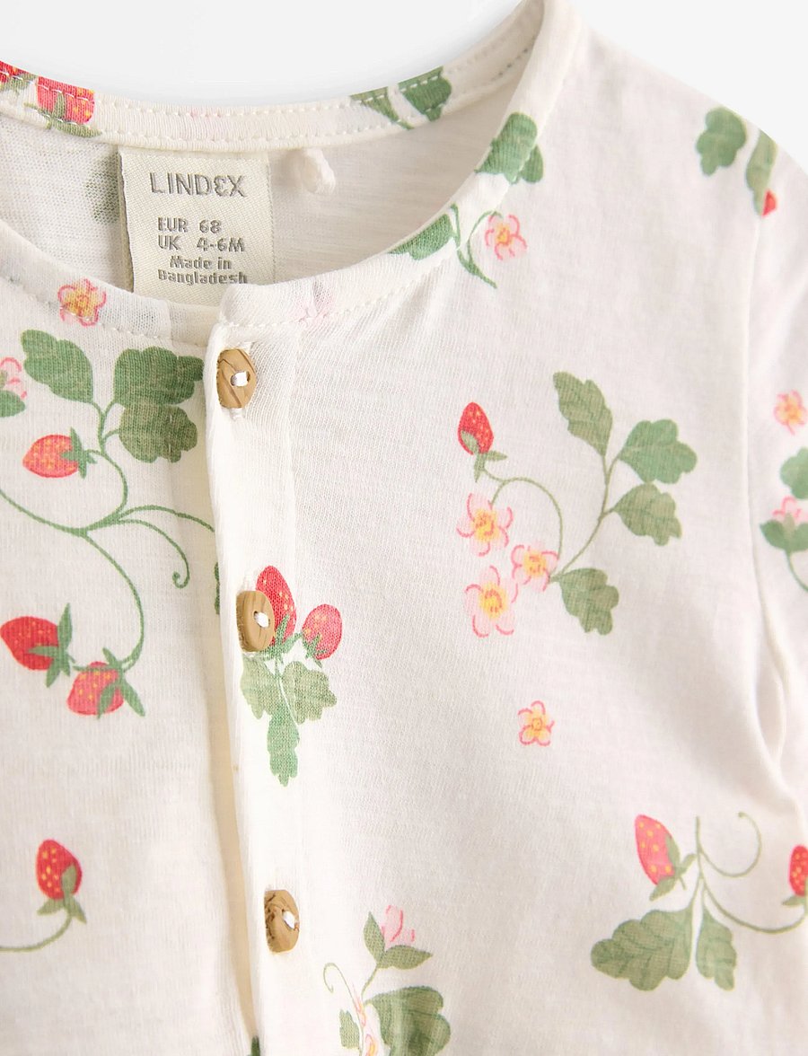 Lindex - Short-sleeved dress - kortärmade babyklänningar - light dusty white - 2