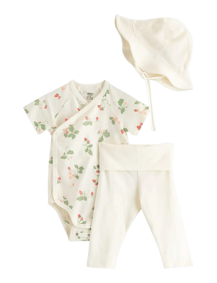 Lindex - 3-piece baby starter kit - einkaufen nach alter von - light dusty white - 0