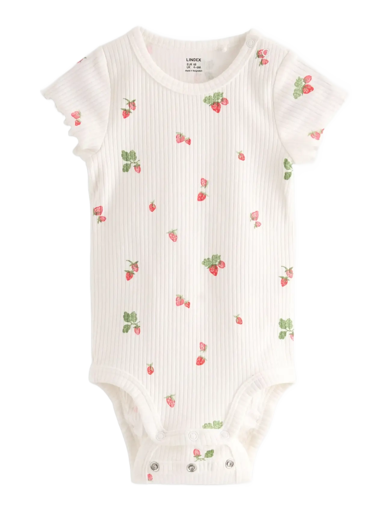 Lindex Ribbed bodysuit with short sleeve - Kollektsioonid - LIGHT DUSTY WHITE / white