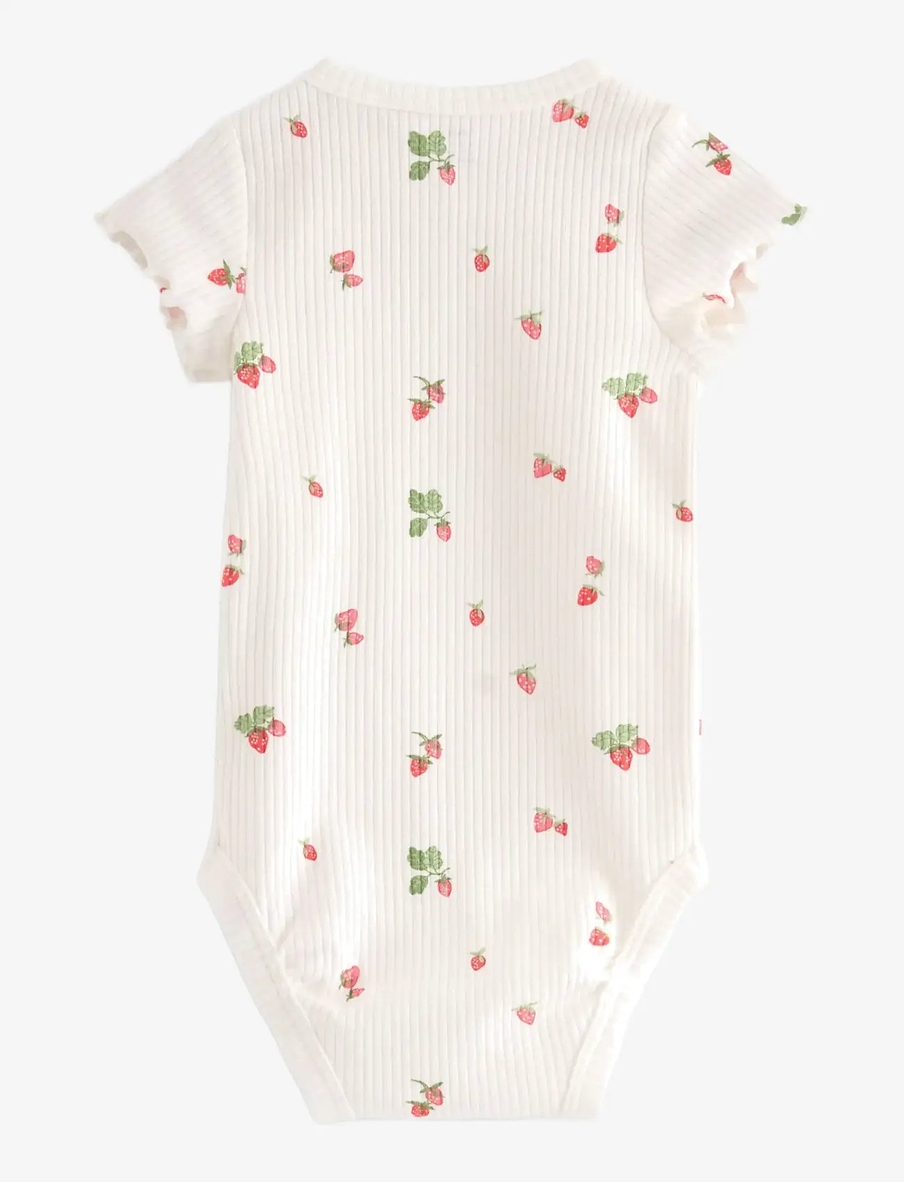 Lindex - Ribbed bodysuit with short sleeve - kortærmede heldragter - light dusty white - 1