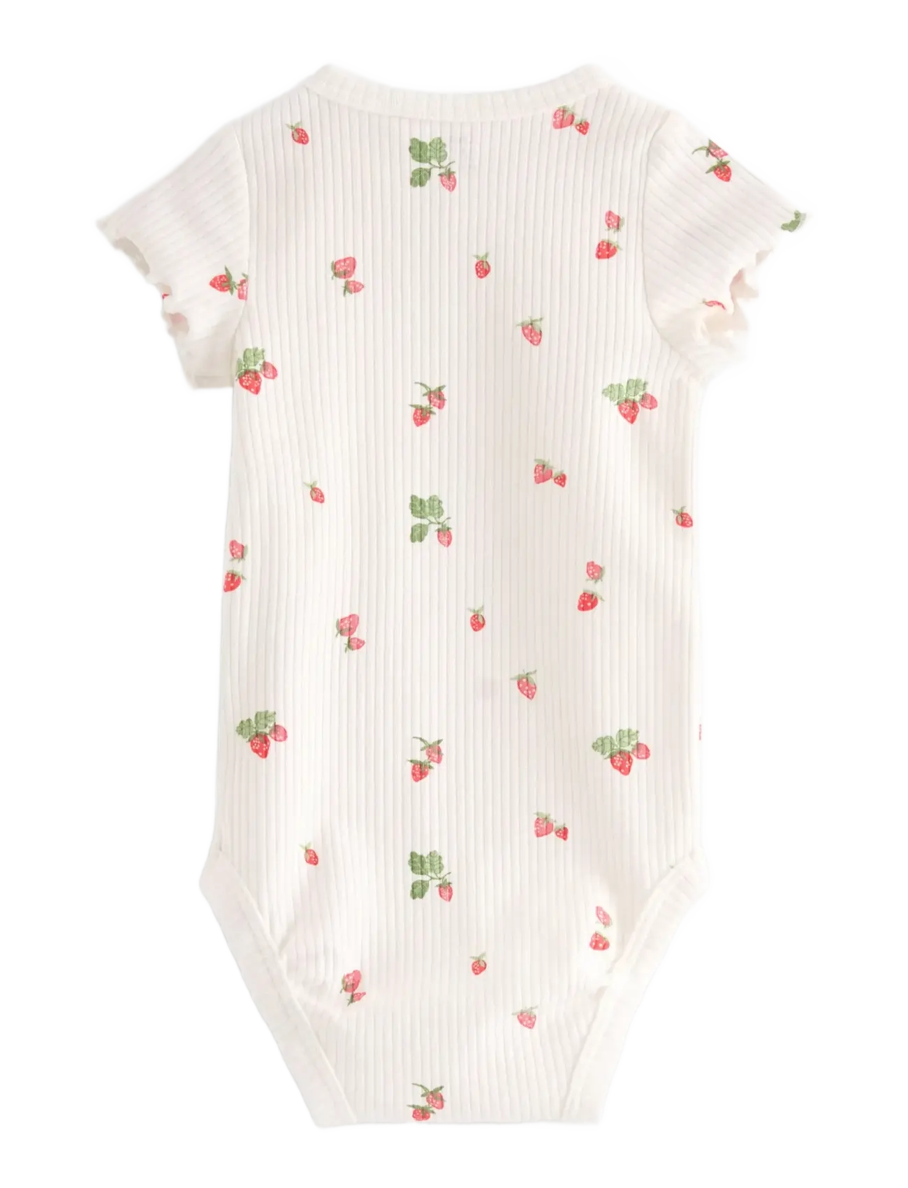 Lindex - Ribbed bodysuit with short sleeve - light dusty white - 1