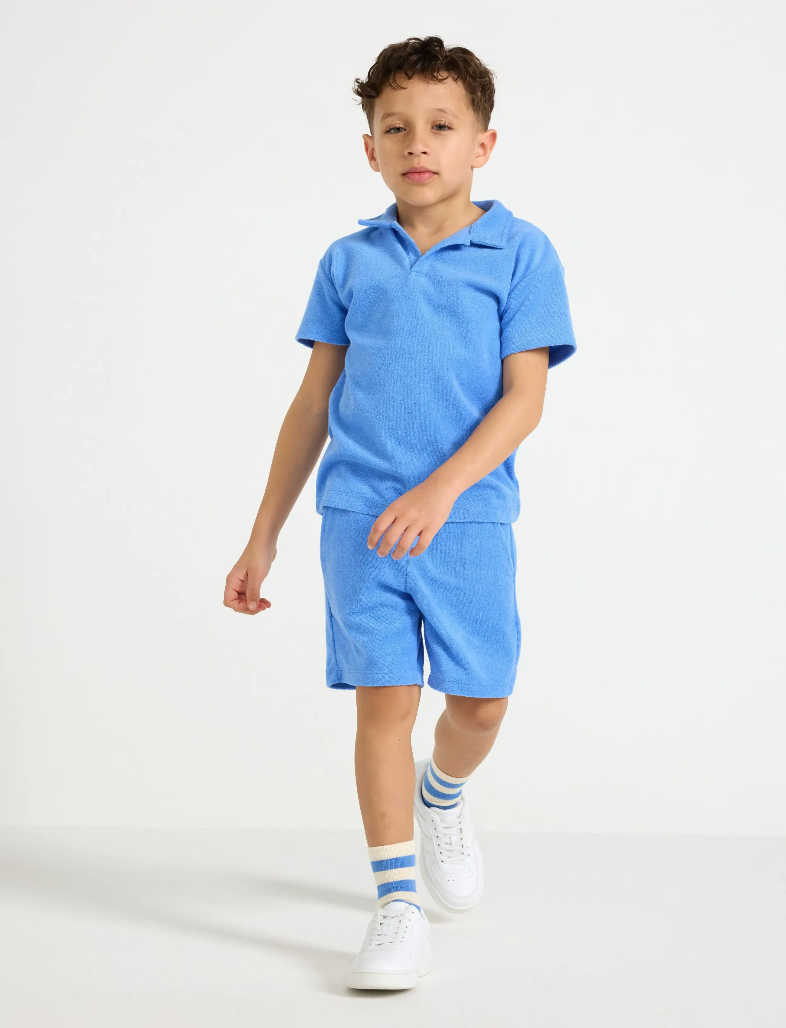 Lindex Shorts In Terry, 128/134, Shorts, Blau - Sweat Kinder