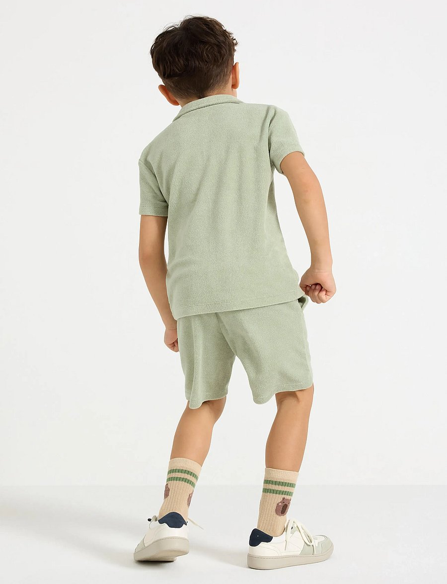 Lindex - Shorts in terry - sweatshorts - dusty green - 3