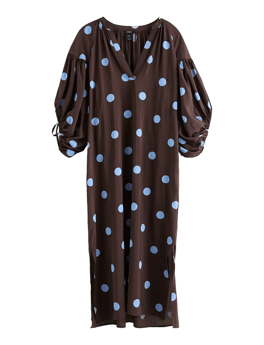 Lindex - Dress Sally - midikleider - dark dusty brown - 1