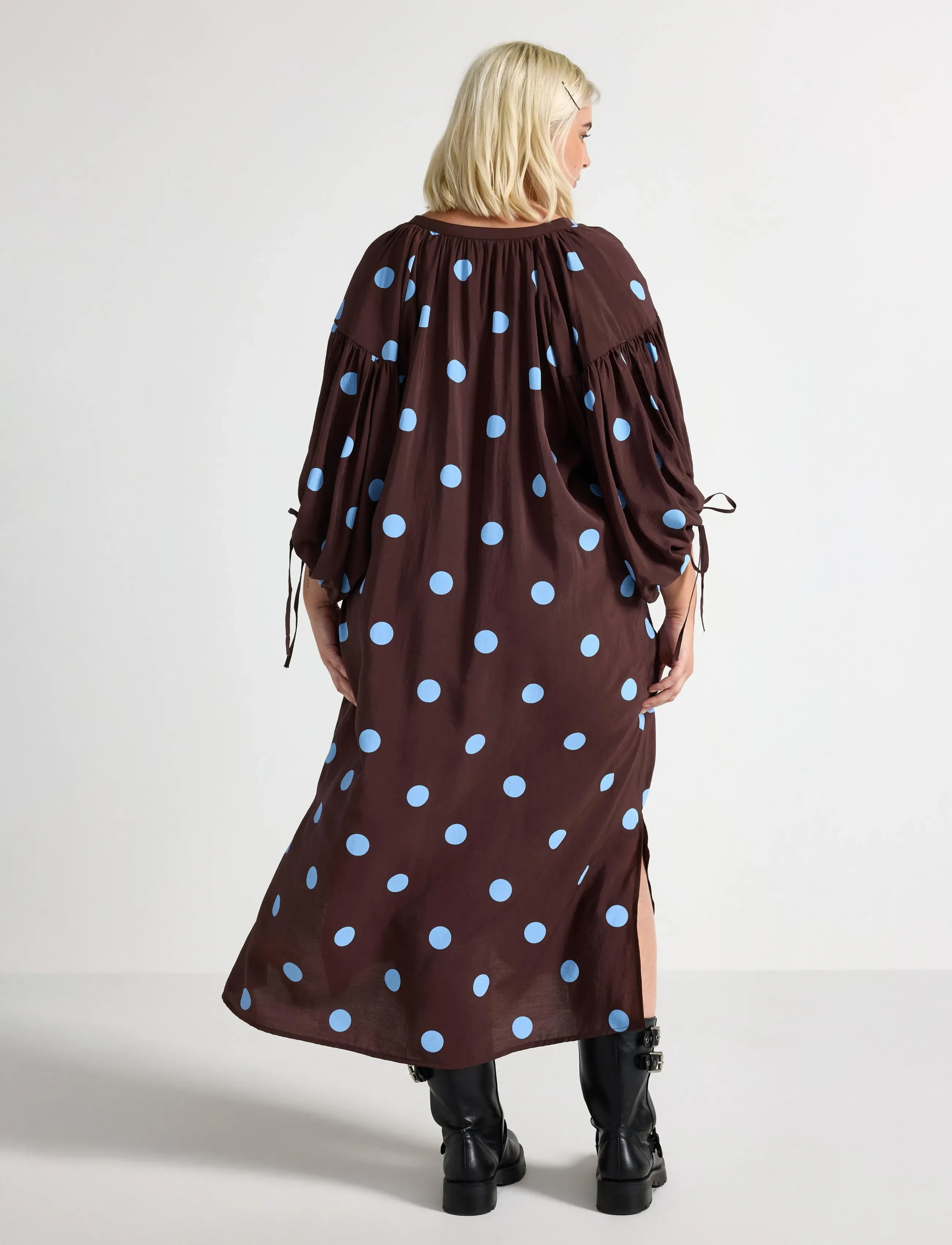 Lindex - Dress Sally - midiklänningar - dark dusty brown - 3