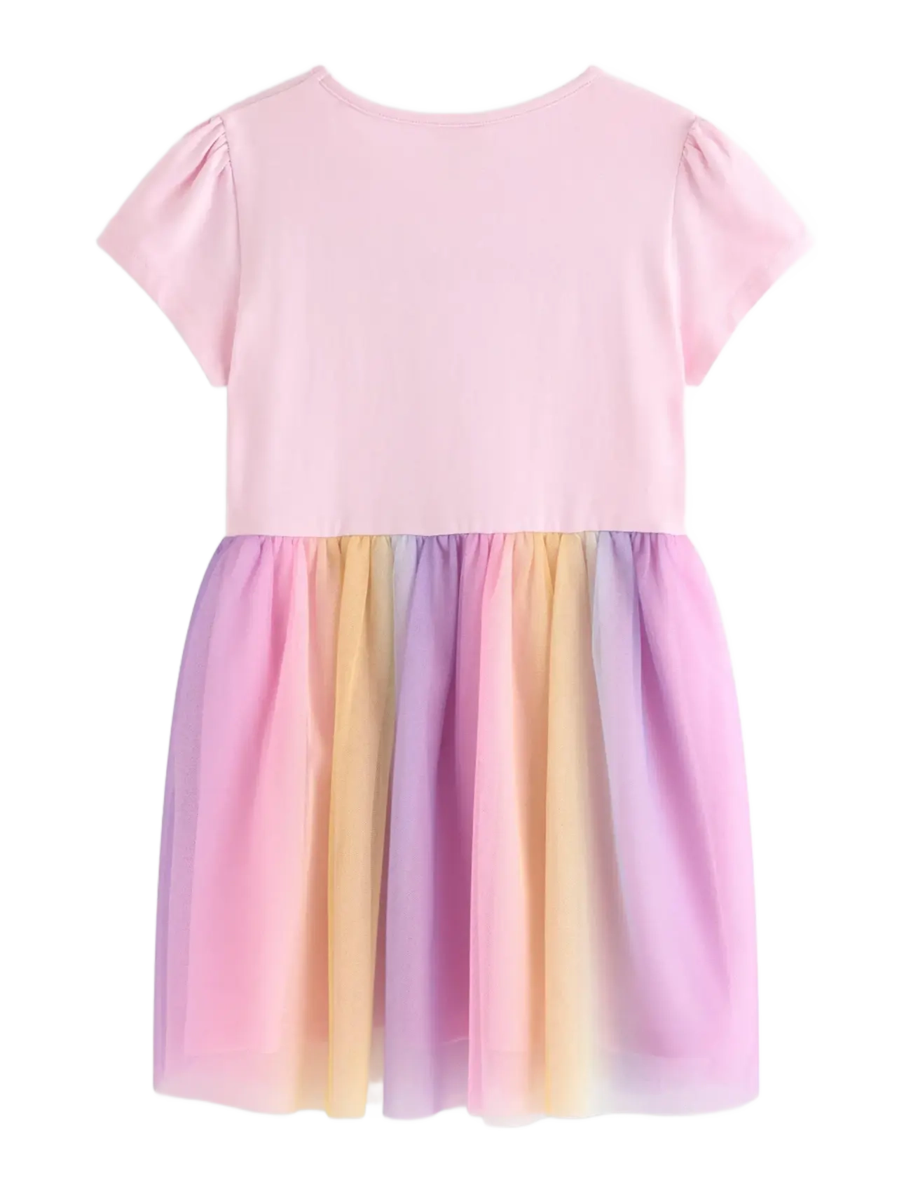 Lindex - Dress with mesh skirt - kortærmede hverdagskjoler - light pink - 2