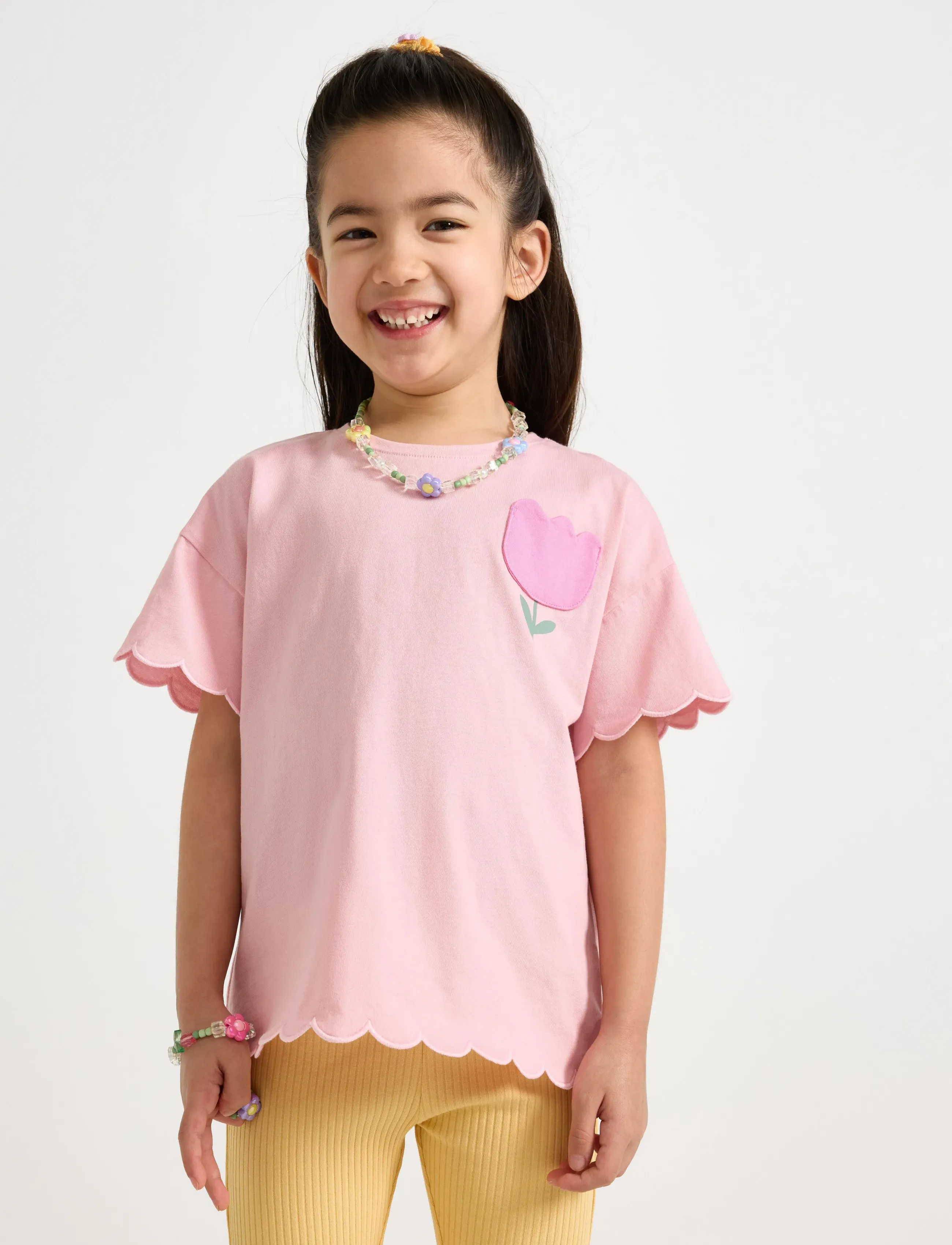 Lindex Short-sleeved top - Overdele - LIGHT PINK / pink/rose