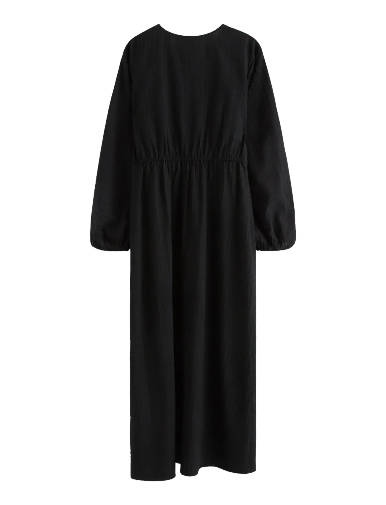 Lindex - Long-sleeved midi dress in seersucker - sommerkjoler - black - 2