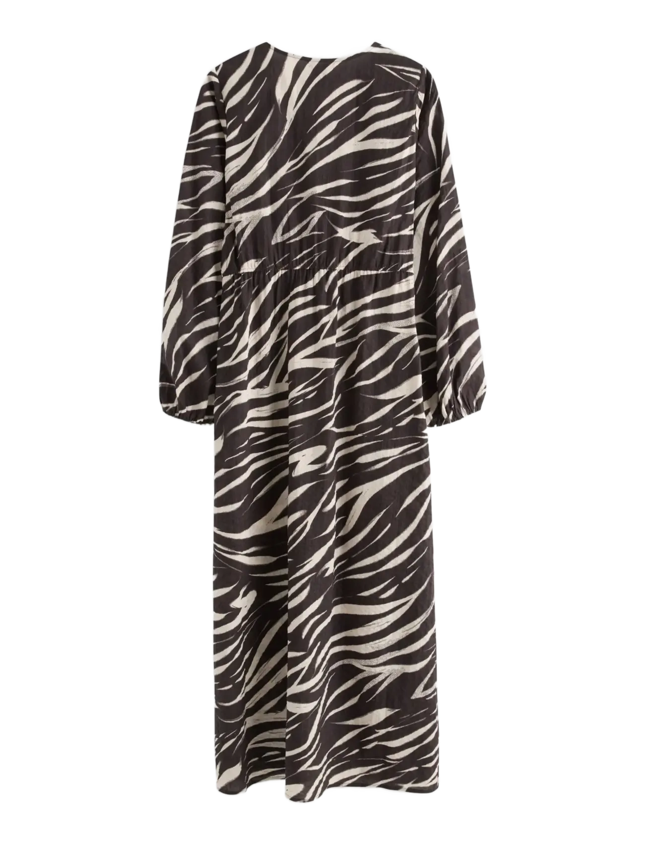 Lindex - Long-sleeved midi dress in seersucker - sommerkjoler - dark brown - 2