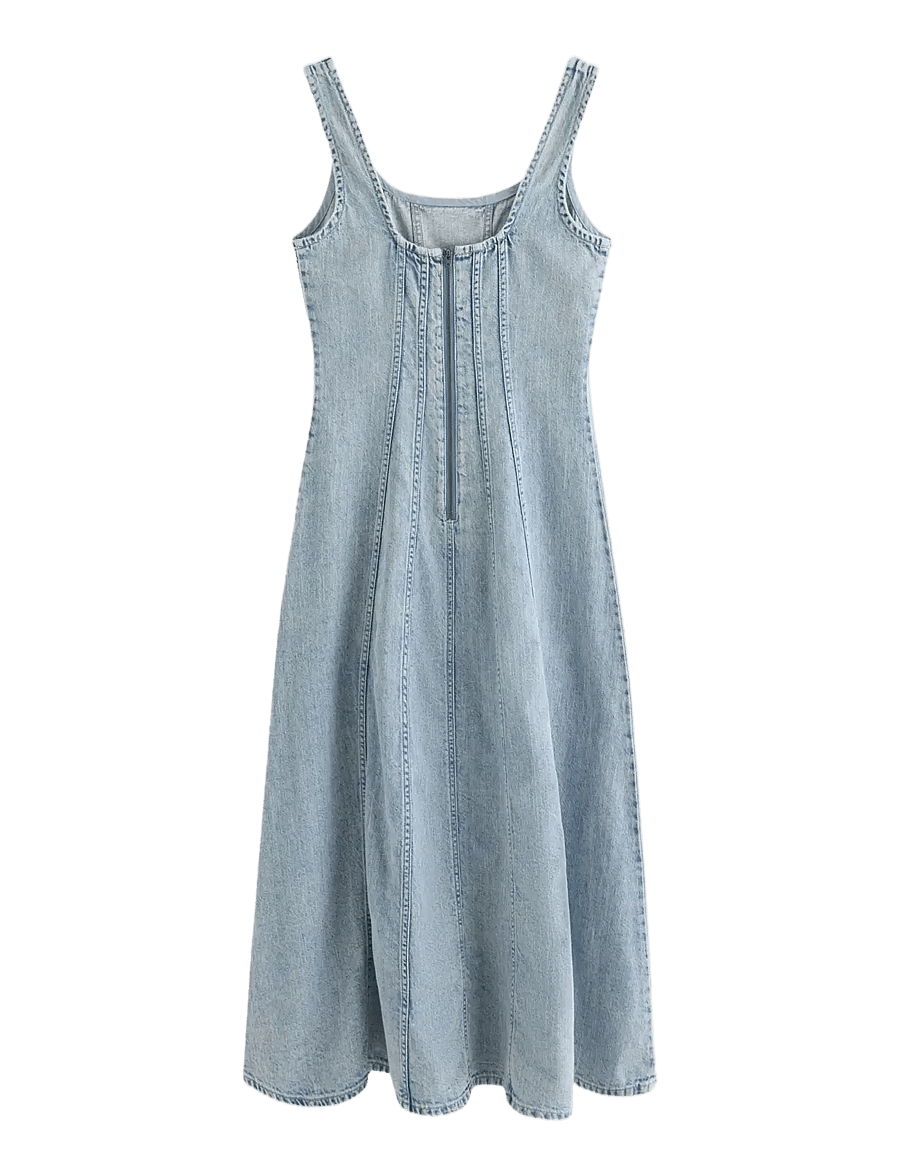Lindex - Midi dress in denim - sommerkleider - light denim - 2