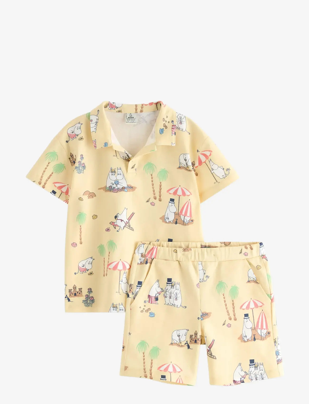 Lindex - Set - top and sweat shorts - lühikeste varrukatega t-särkide komplektid - light dusty yellow - 1