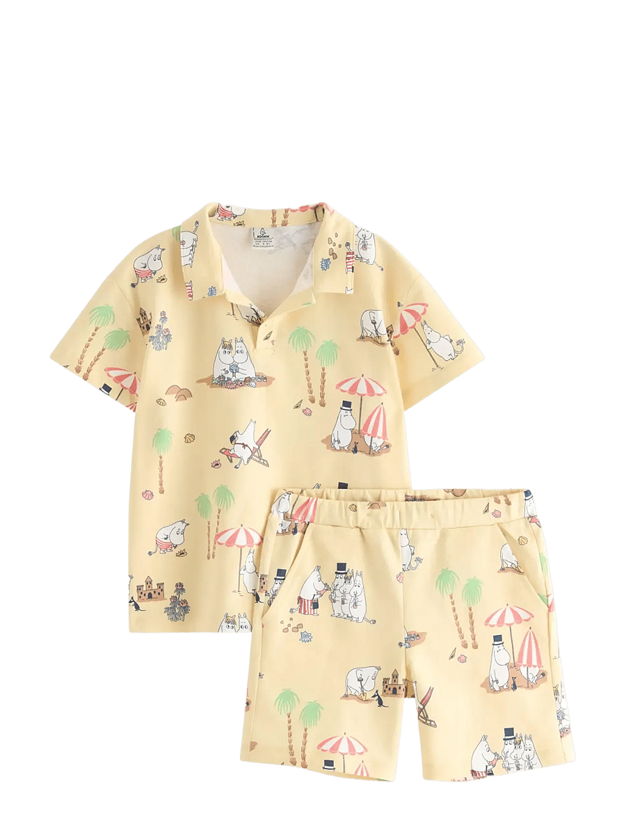 Lindex - Set - top and sweat shorts - komplektid lühikeste varrukatega t-särgiga - light dusty yellow - 1