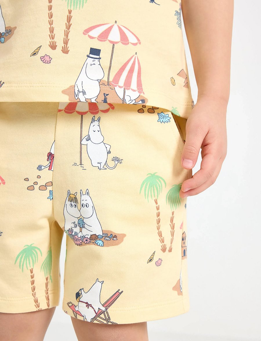 Lindex - Set - top and sweat shorts - komplektid lühikeste varrukatega t-särgiga - light dusty yellow - 4