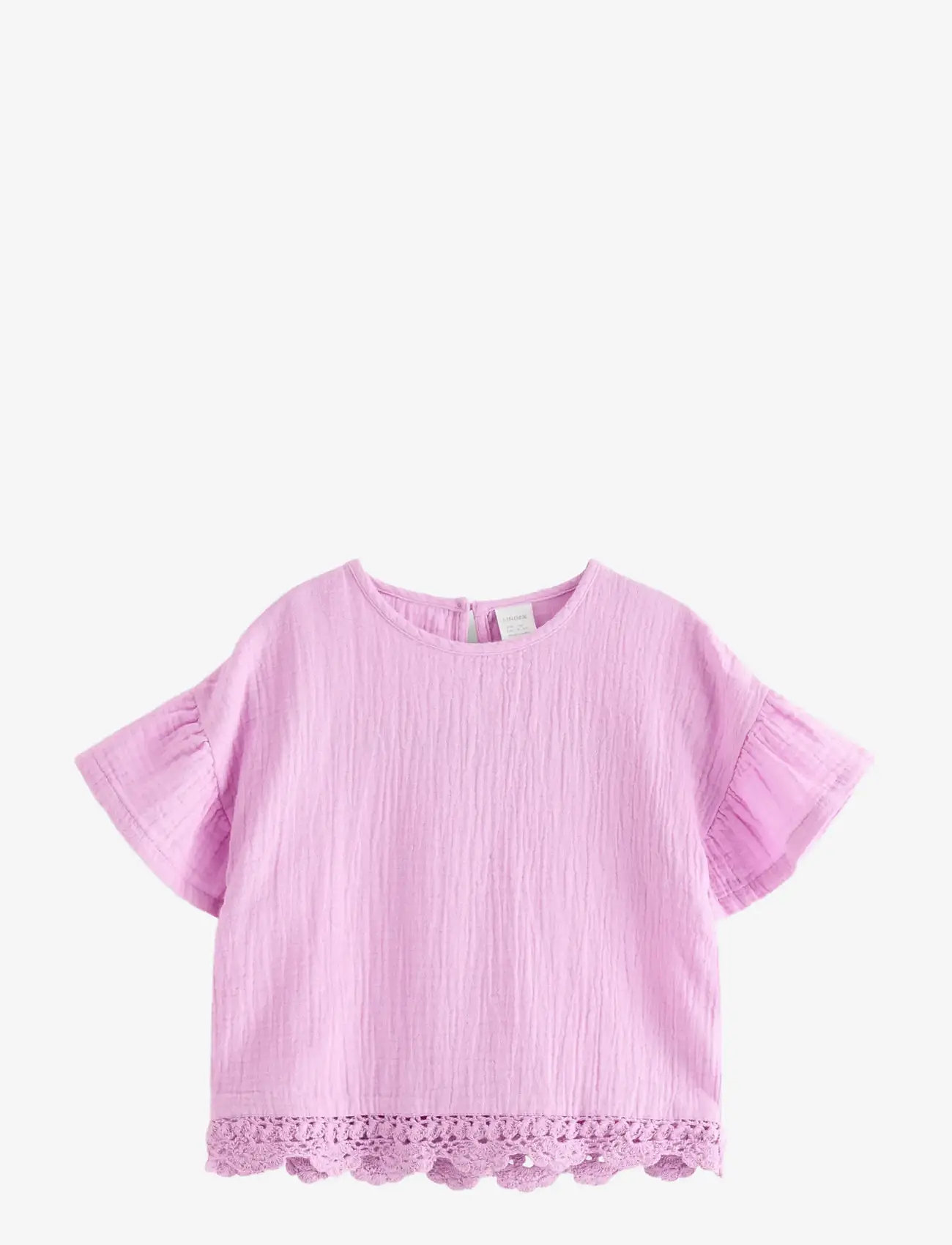 Lindex - Short-sleeved top in cotton gauze - lühikeste varrukatega t-särgid - light lilac - 1