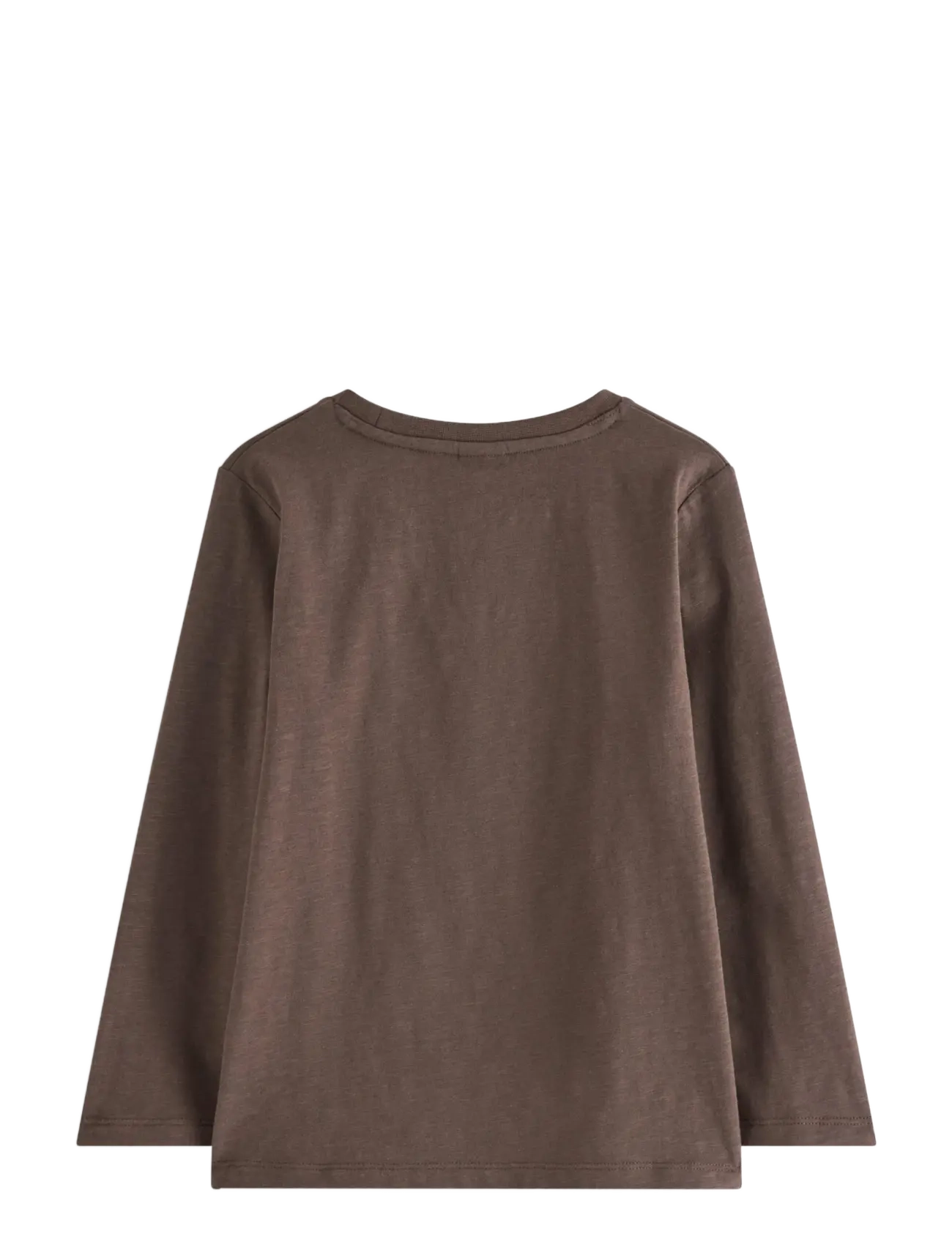 Lindex - Long sleeved top in slub jersey - dark dusty brown - 2