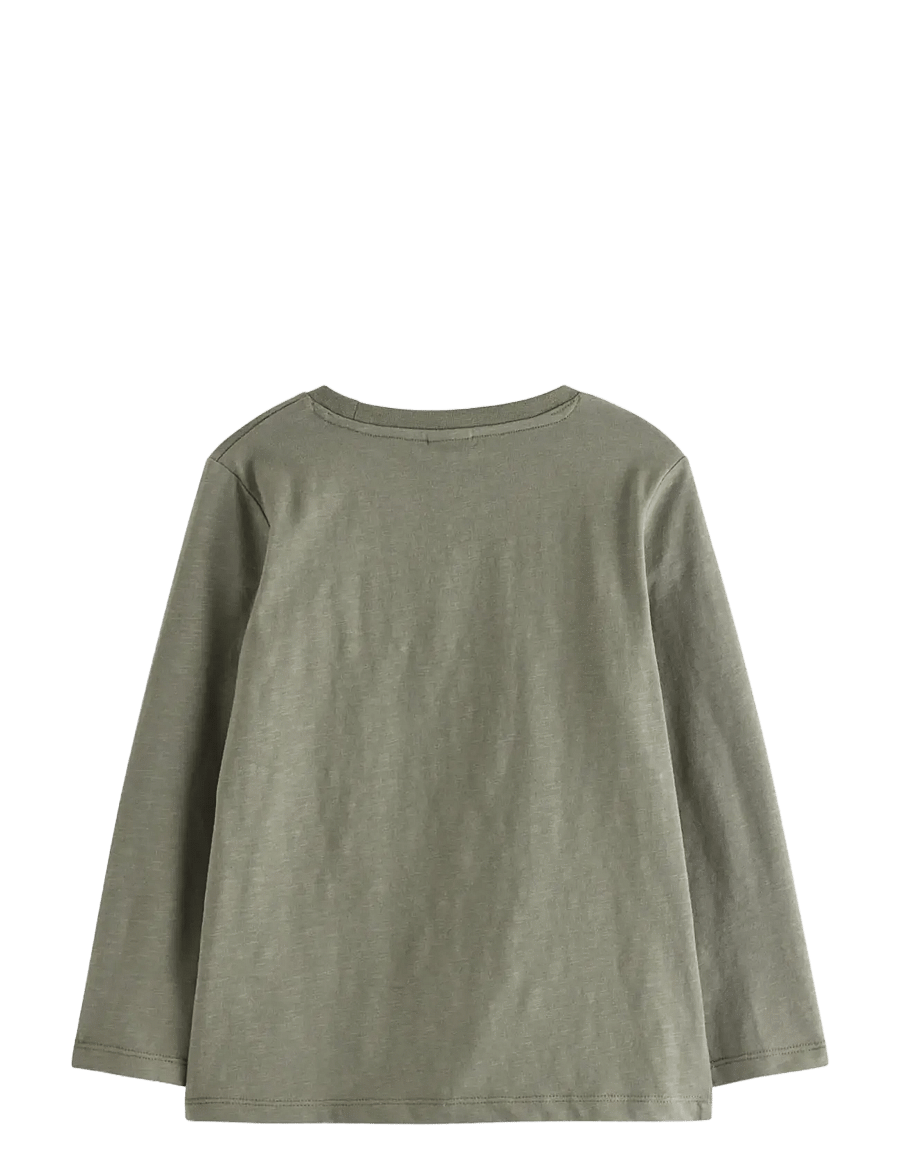 Lindex - Long sleeved top in slub jersey - lt dusty khaki - 1