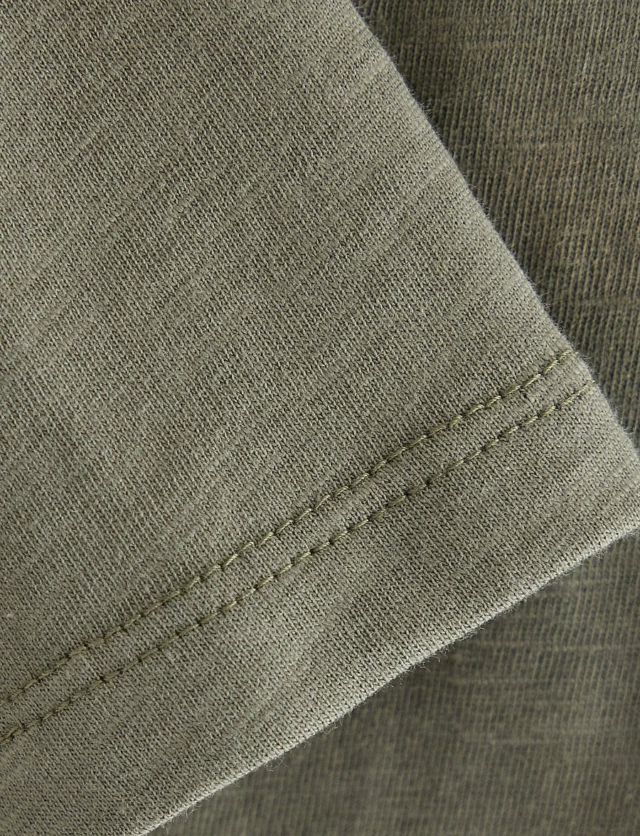 Lindex - Long sleeved top in slub jersey - lt dusty khaki - 2