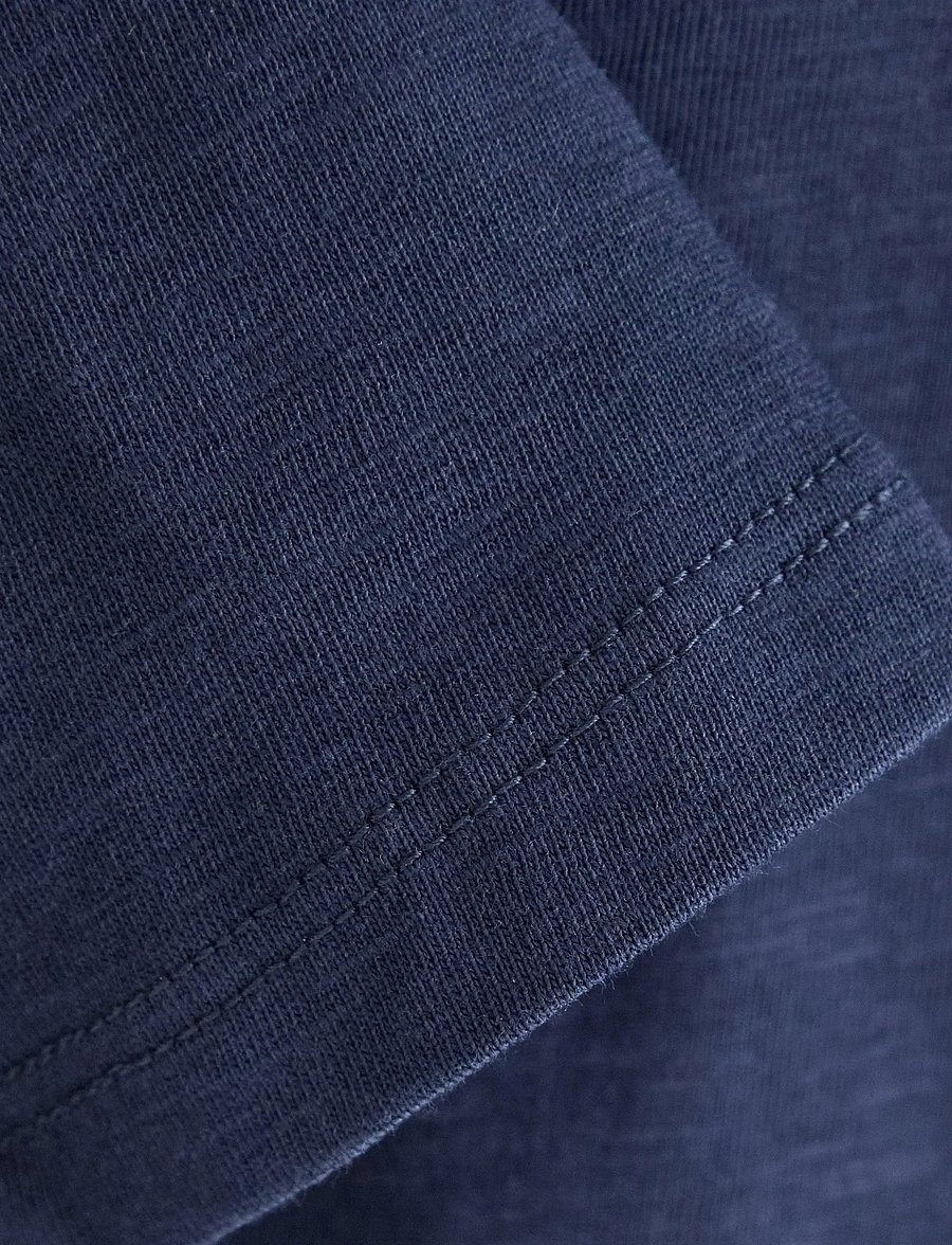 Lindex - Long sleeved top in slub jersey - navy - 2