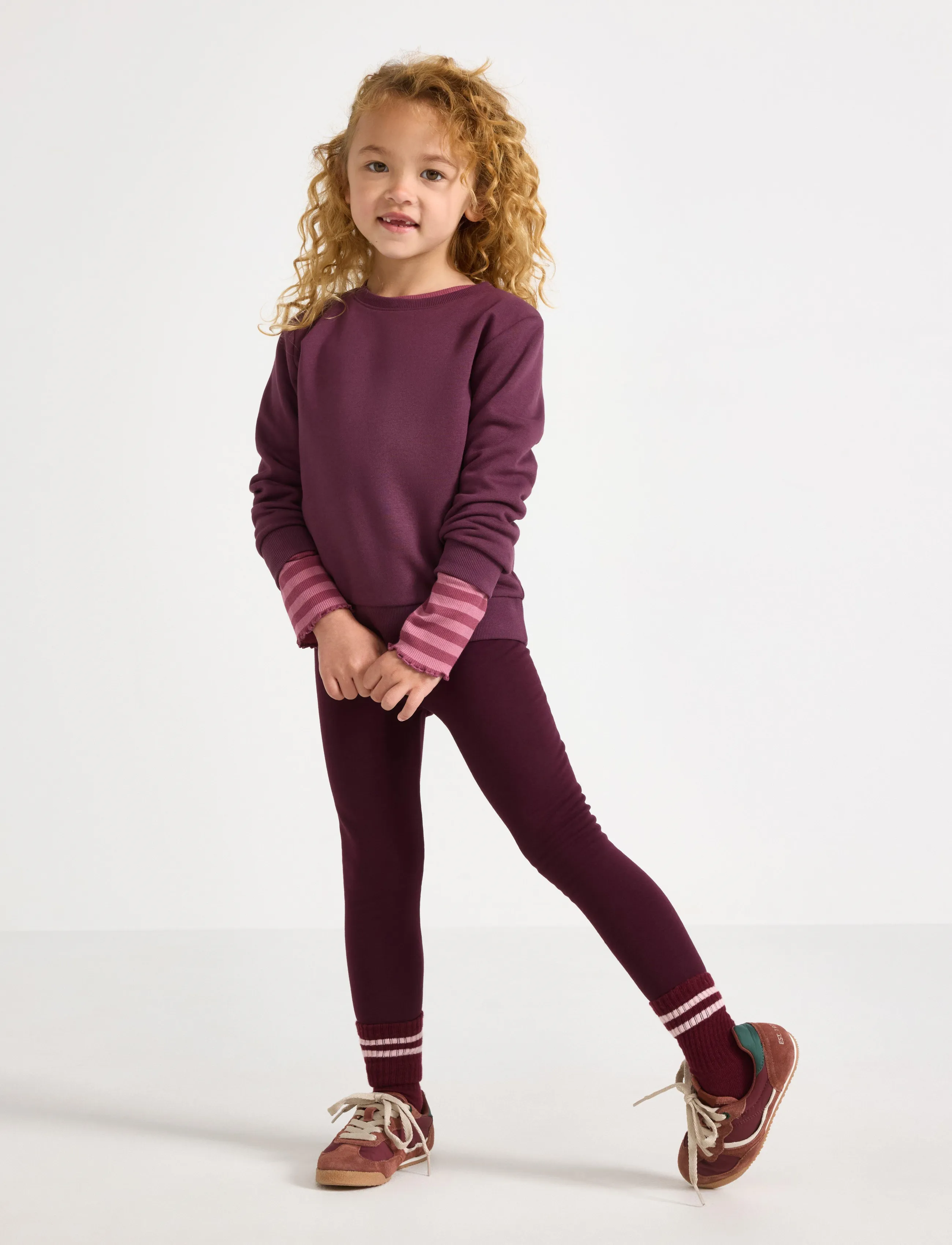 Lindex Leggings With Brushed Inside, 98, Unterteile, Lila - Leggings, Kinder