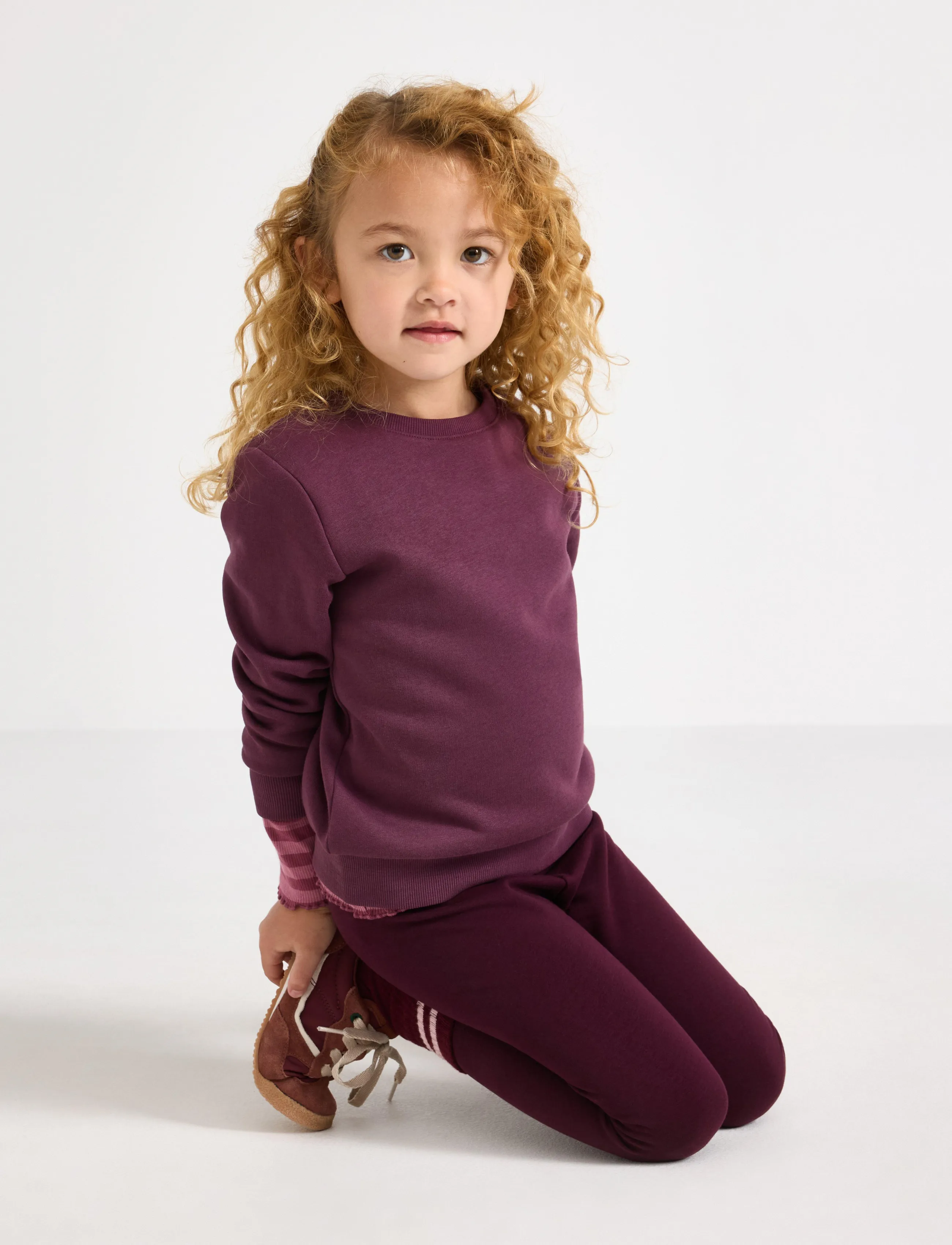 Lindex - Leggings with brushed inside - leggings - dark lilac - 4