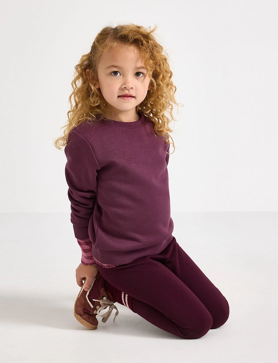 Lindex - Leggings with brushed inside - leggings - dark lilac - 4