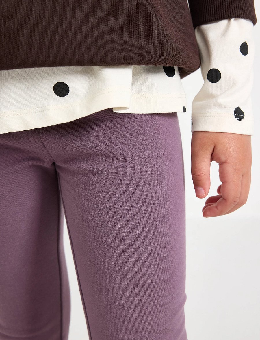 Lindex - Leggings with brushed inside - retuusid - light dusty lilac - 4