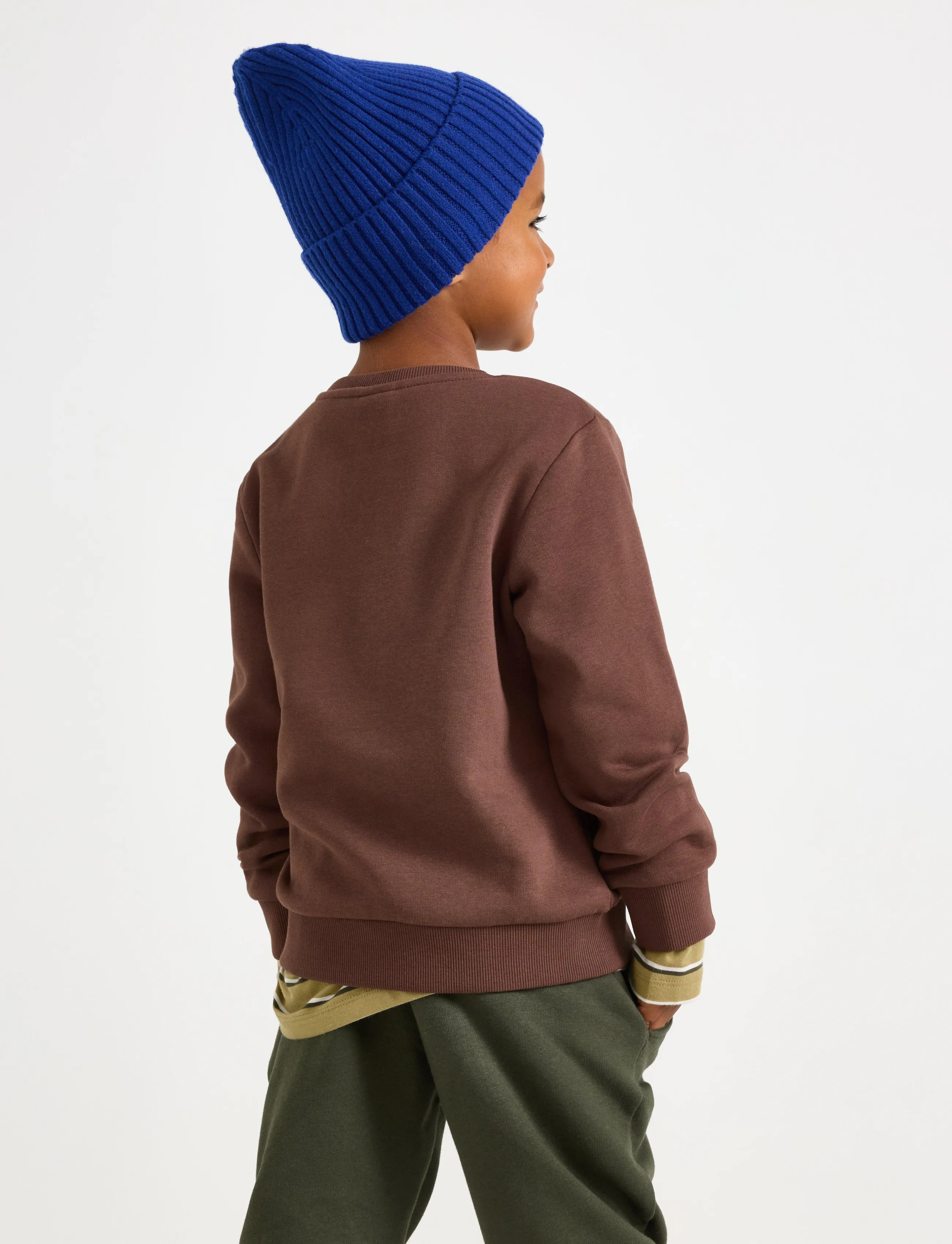 Lindex - Sweatshirt with brushed inside - shop efter alder - dark brown - 3
