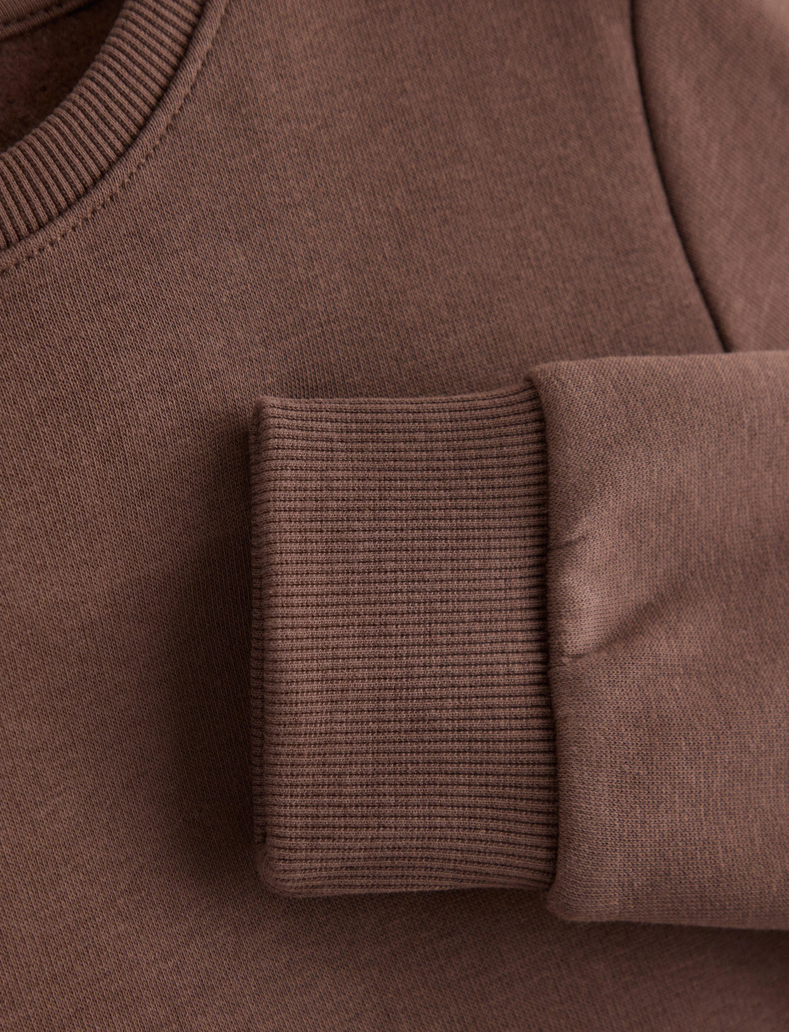 Lindex - Sweatshirt with brushed inside - shop efter alder - dark brown - 5