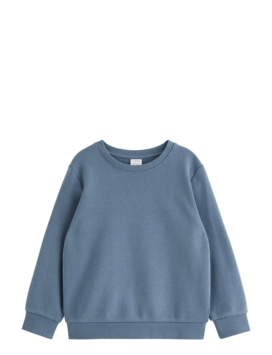 Lindex - Sweatshirt with brushed inside - sweatshirts - dark dusty blue - 1