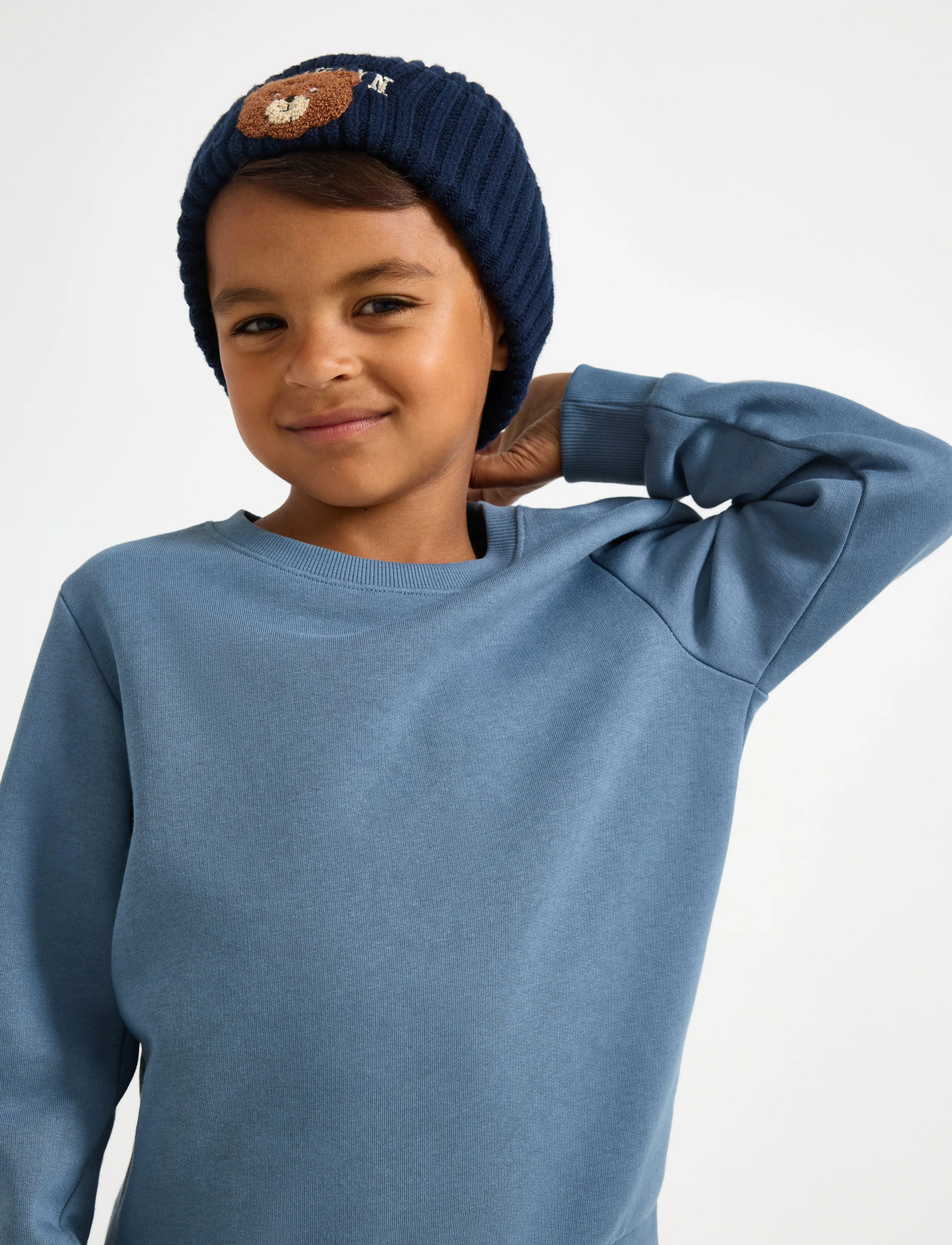 Lindex - Sweatshirt with brushed inside - sweatshirts - dark dusty blue - 4