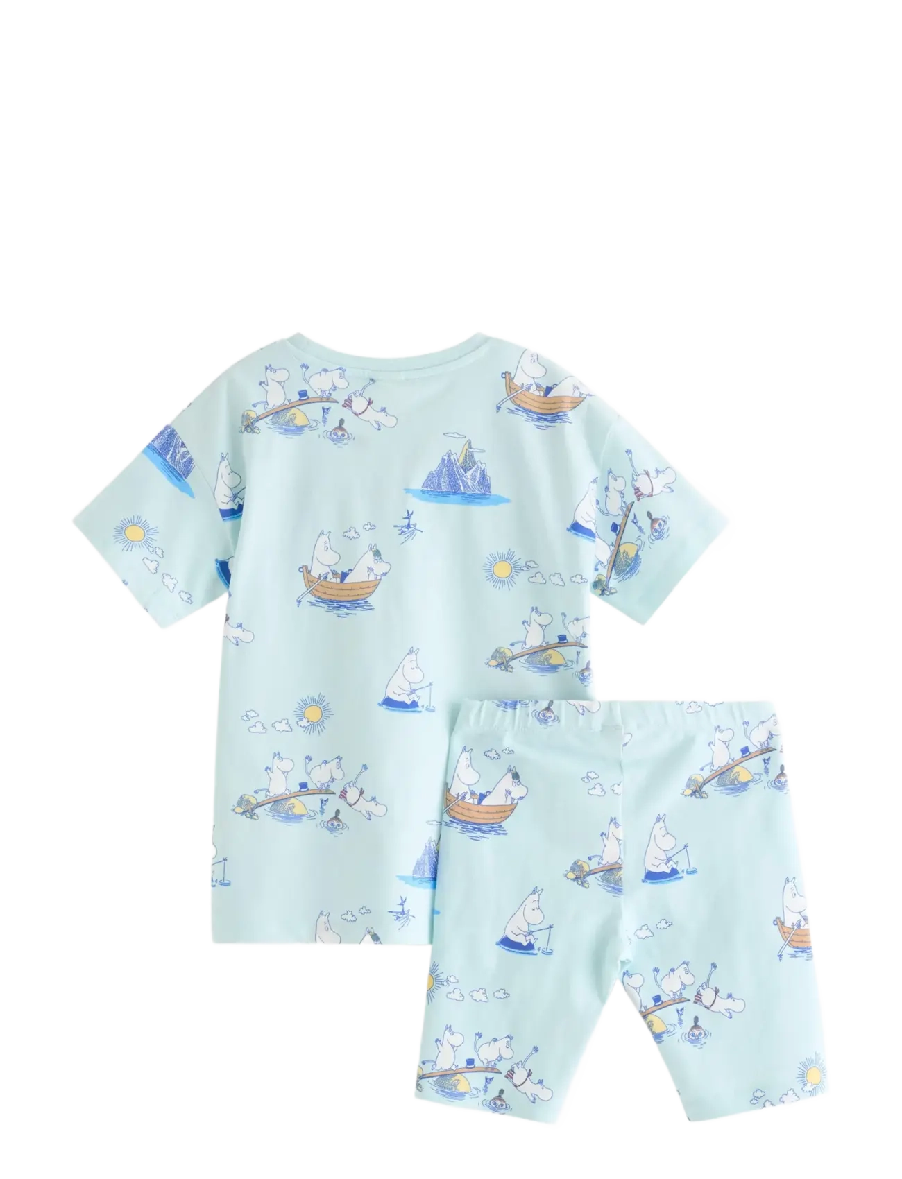 Lindex - Moomin set - sets mit kurzärmeligem t-shirt - light aqua - 2