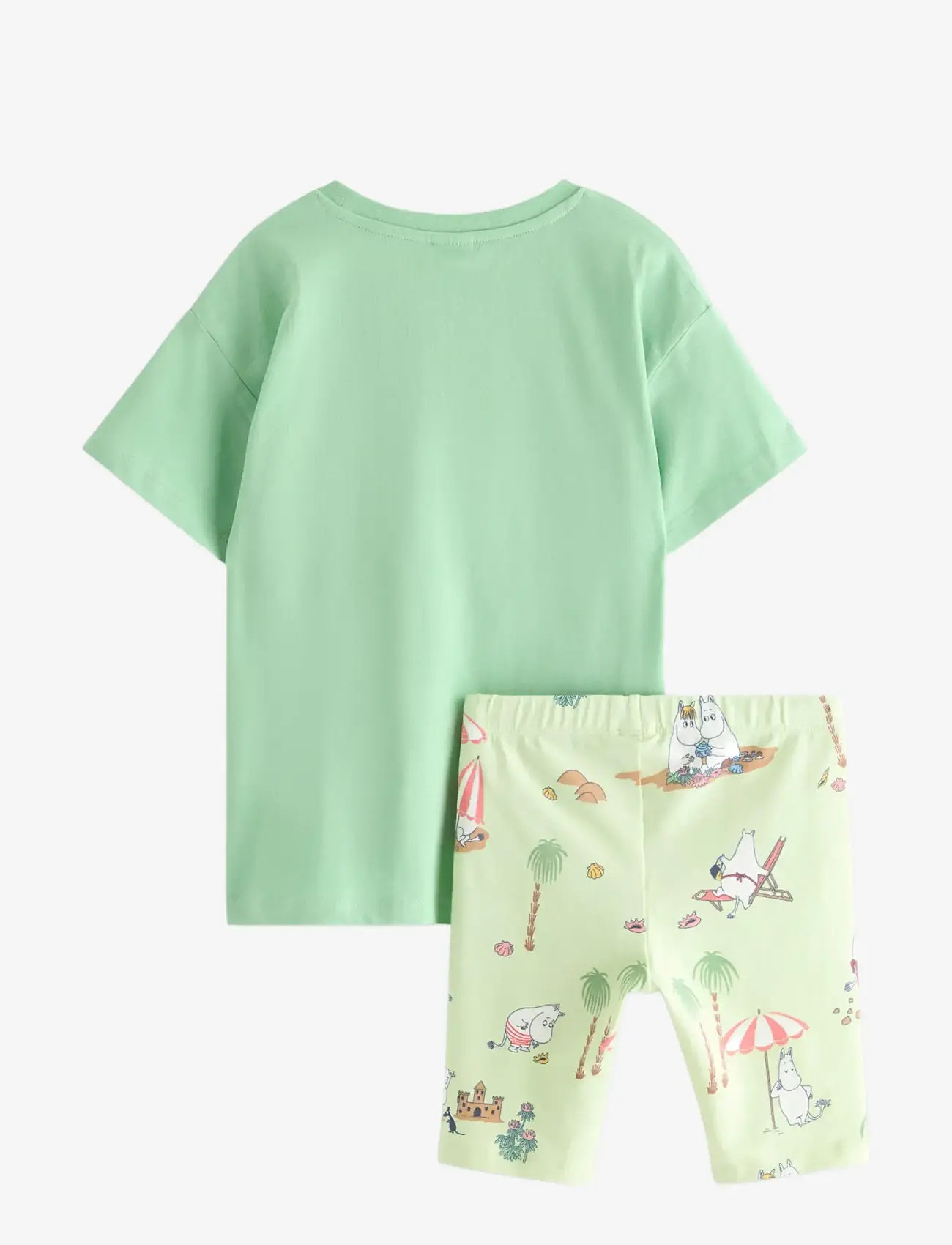 Lindex - Moomin set - sæt med kortærmet t-shirt - light dusty green - 2