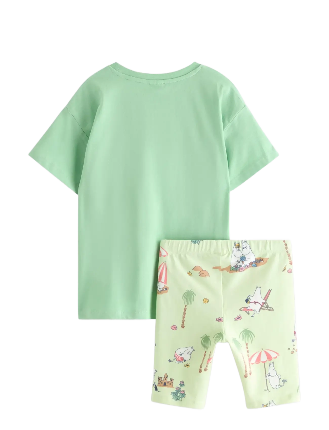 Lindex - Moomin set - sets mit kurzärmeligem t-shirt - light dusty green - 2