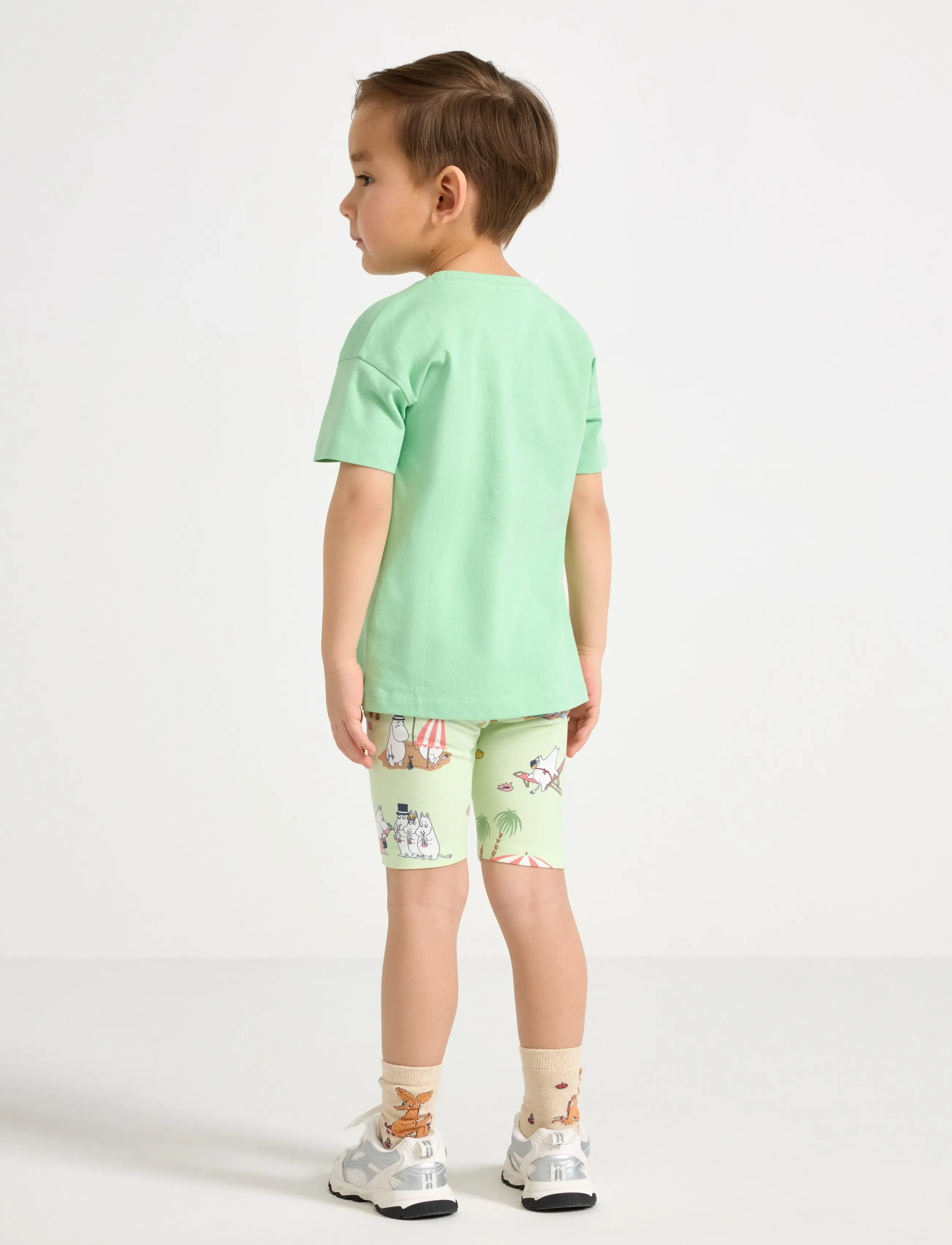 Lindex - Moomin set - sets mit kurzärmeligem t-shirt - light dusty green - 3