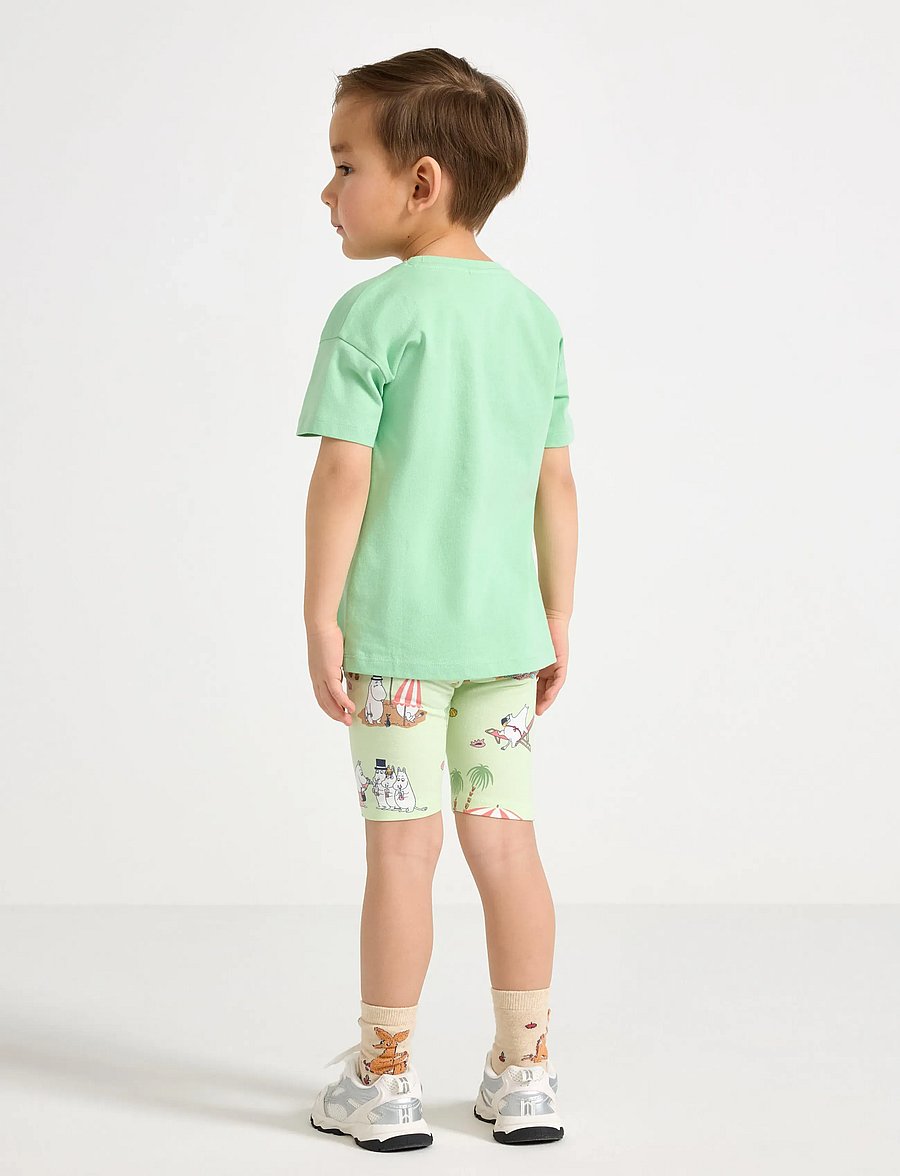 Lindex - Moomin set - sets mit kurzärmeligem t-shirt - light dusty green - 3