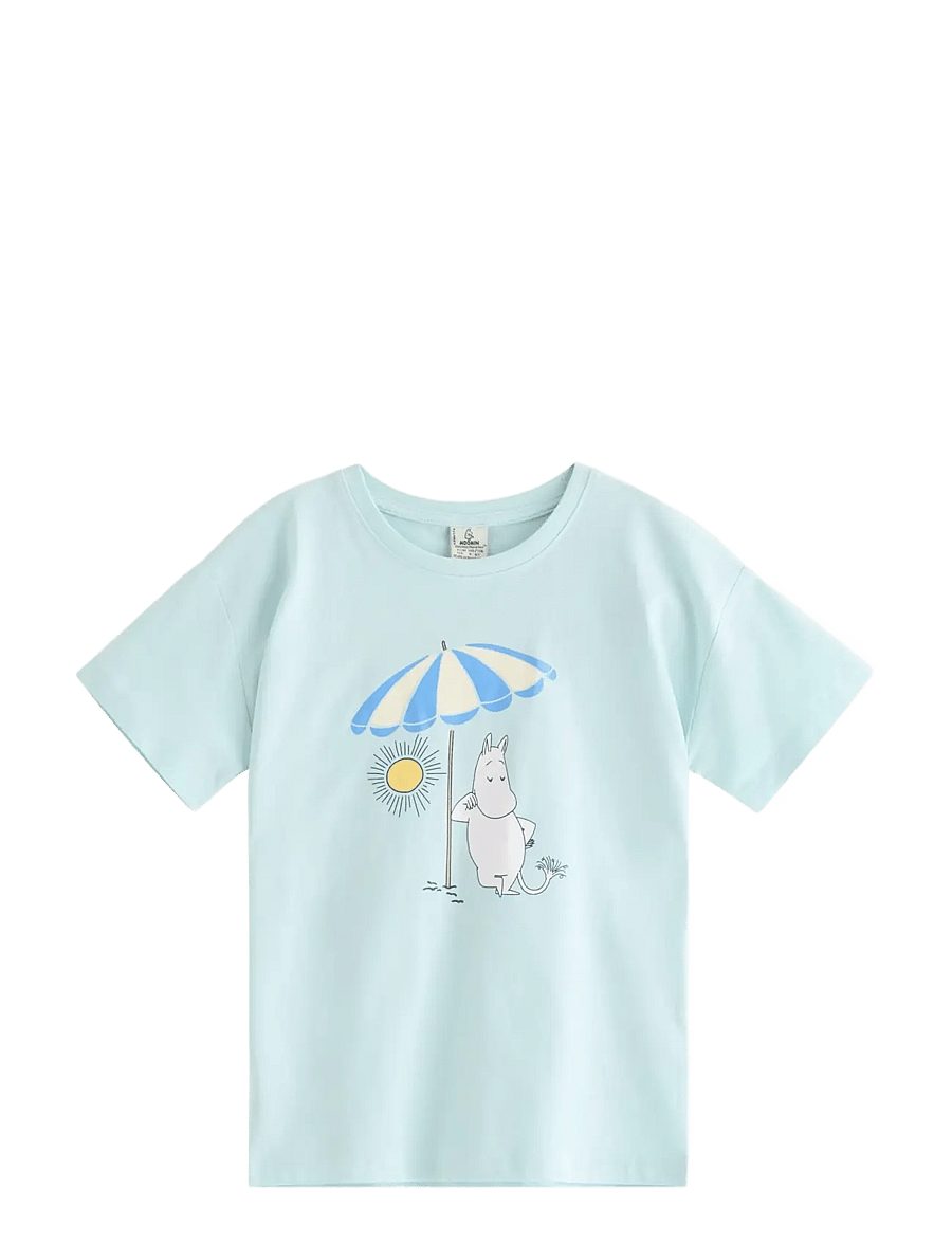 Lindex - Moomin t-shirt - kurzärmelige - light aqua - 1
