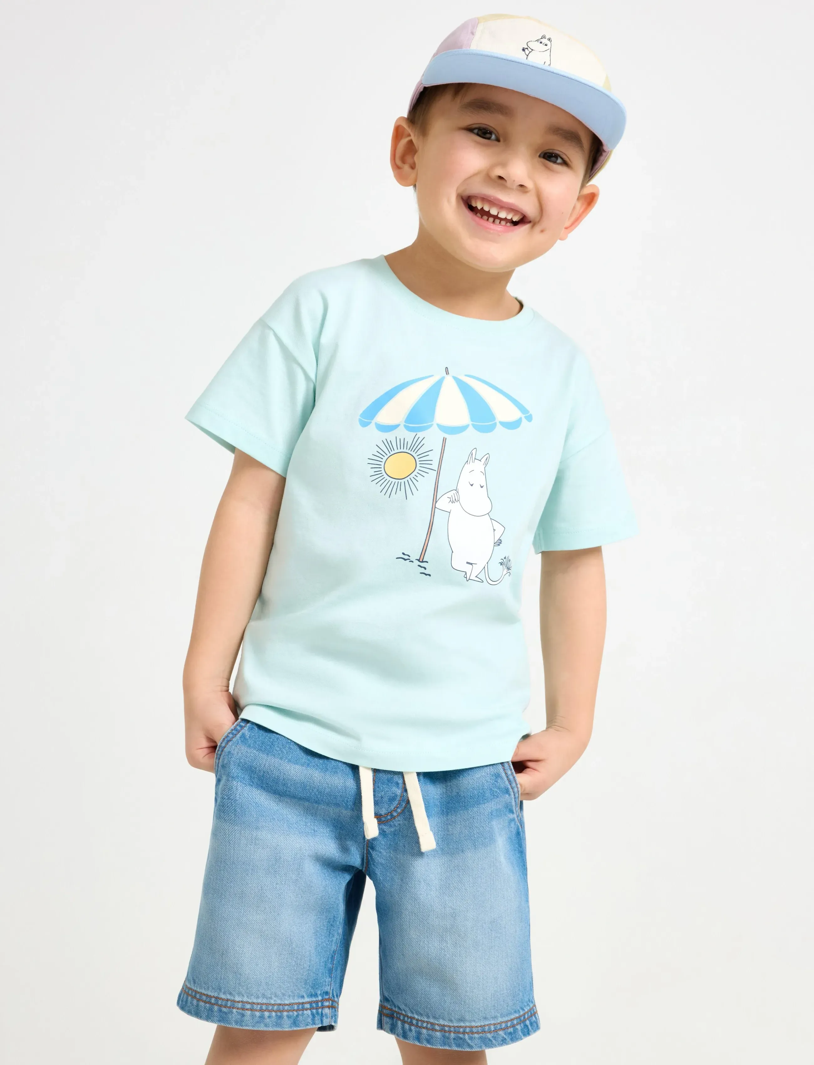 Lindex Moomin T-Shirt, 92, Blue, T-Shirts > Kortærmede, Børn