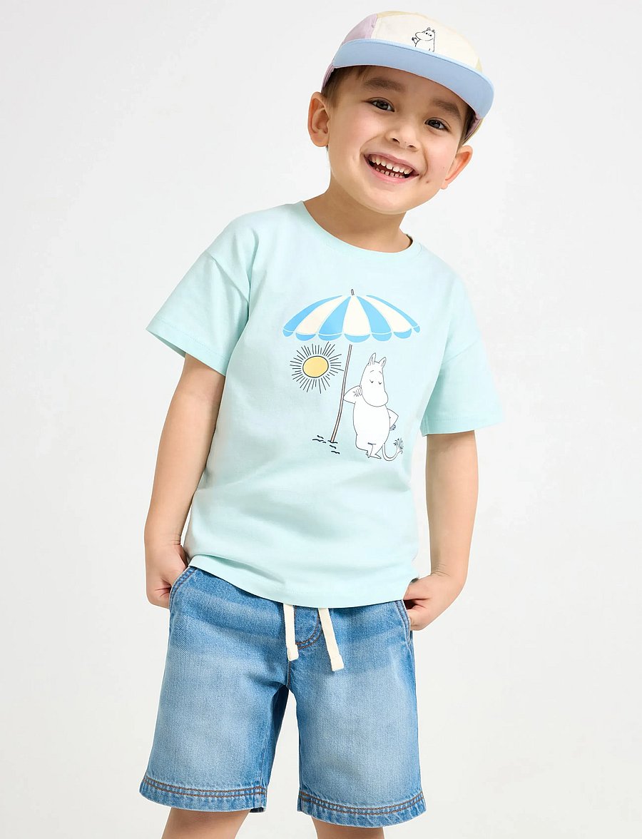 Lindex - Moomin t-shirt - kurzärmelige - light aqua - 0