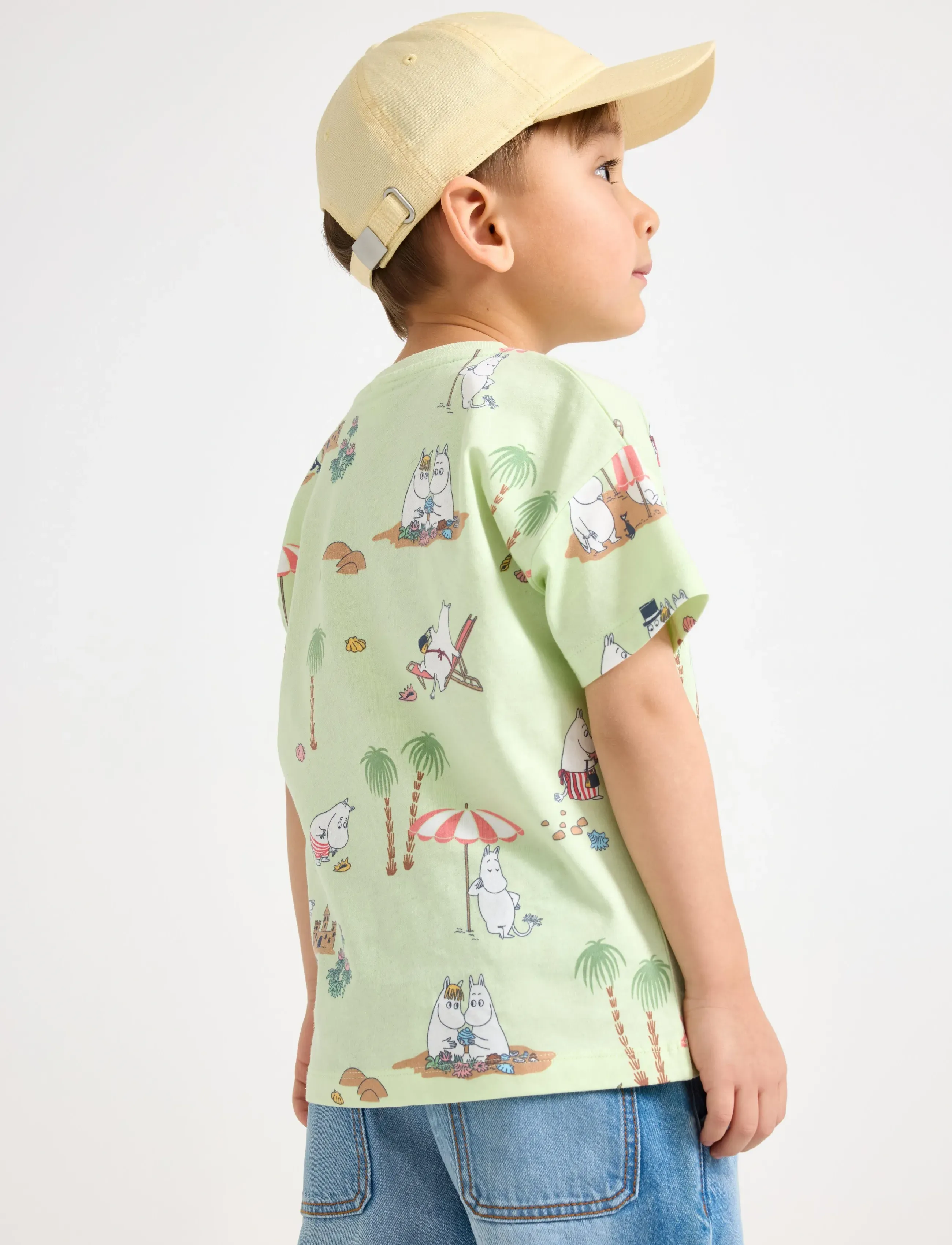 Lindex - Moomin t-shirt - kortärmade t-shirts - light green - 3