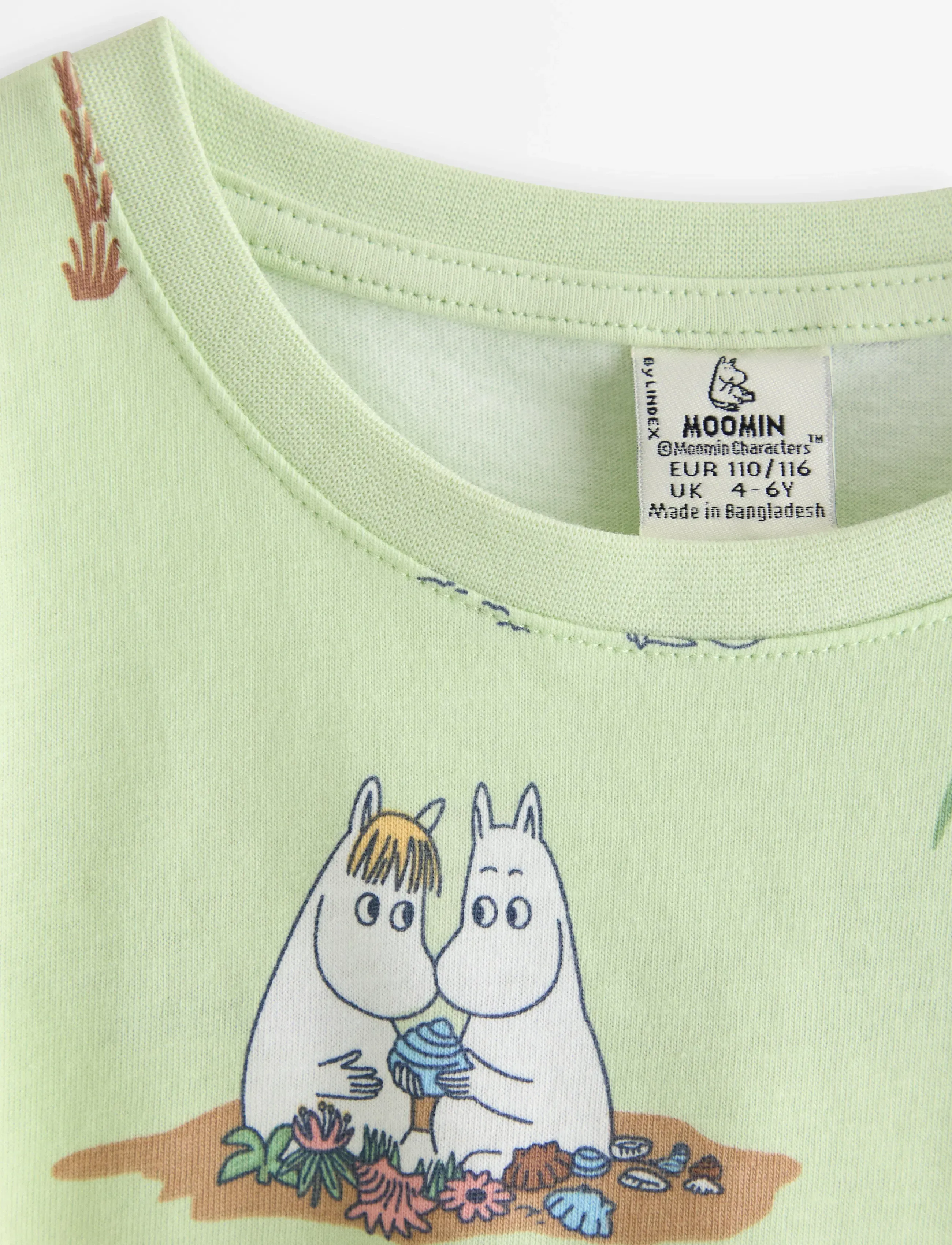 Lindex - Moomin t-shirt - kortärmade t-shirts - light green - 5