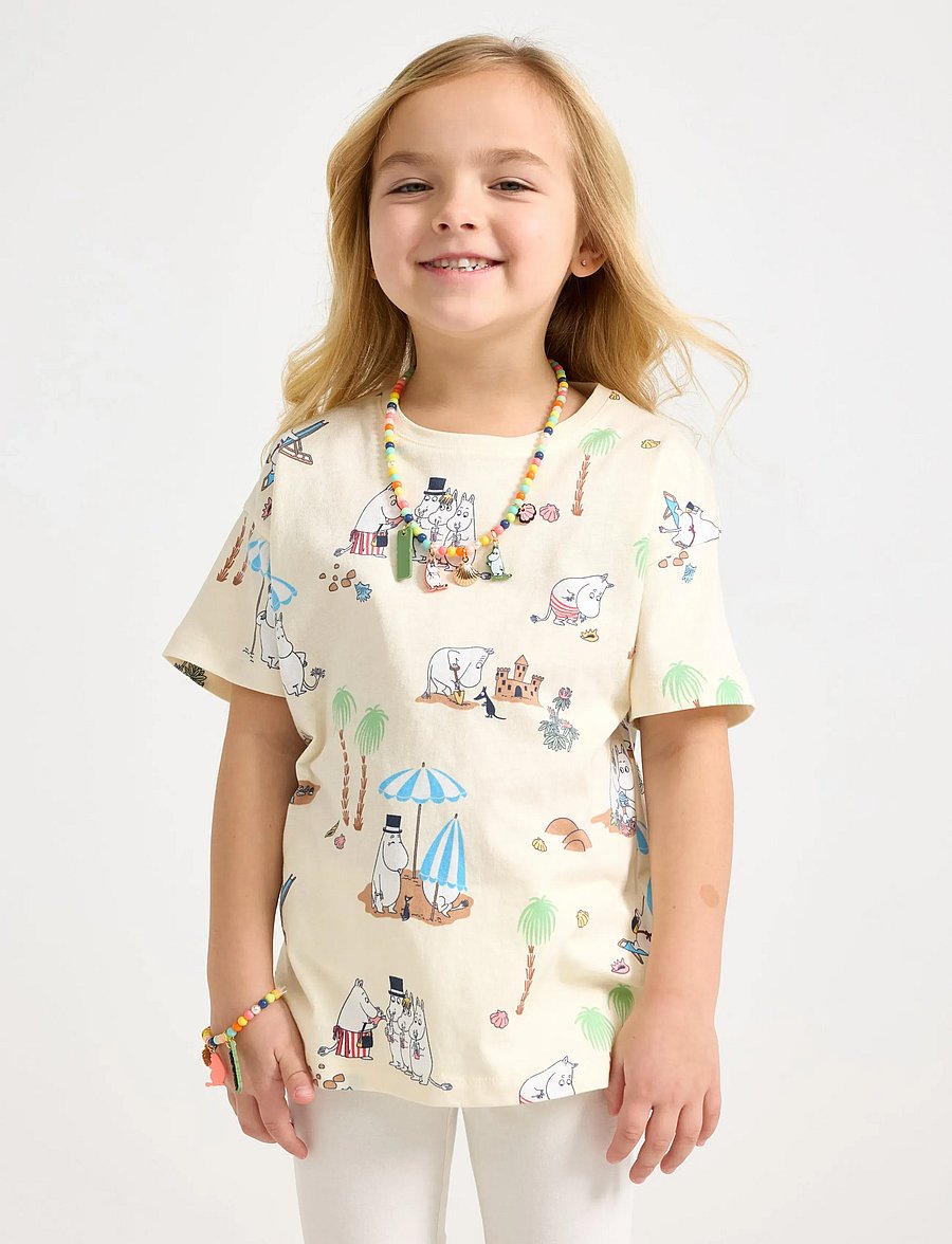 Lindex - Moomin t-shirt - kortærmede t-shirts - white - 0