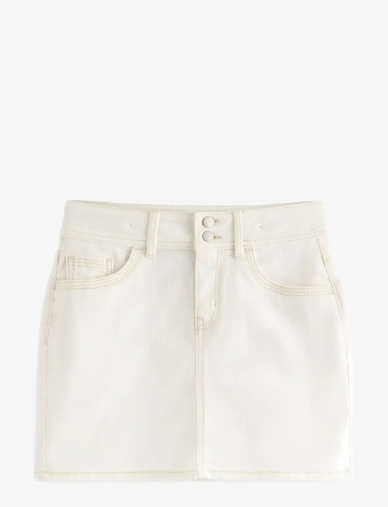 Lindex - White denim skirt - denimnederdele - off white - 1