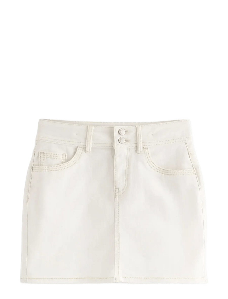 Lindex - White denim skirt - jeansröcke - off white - 1