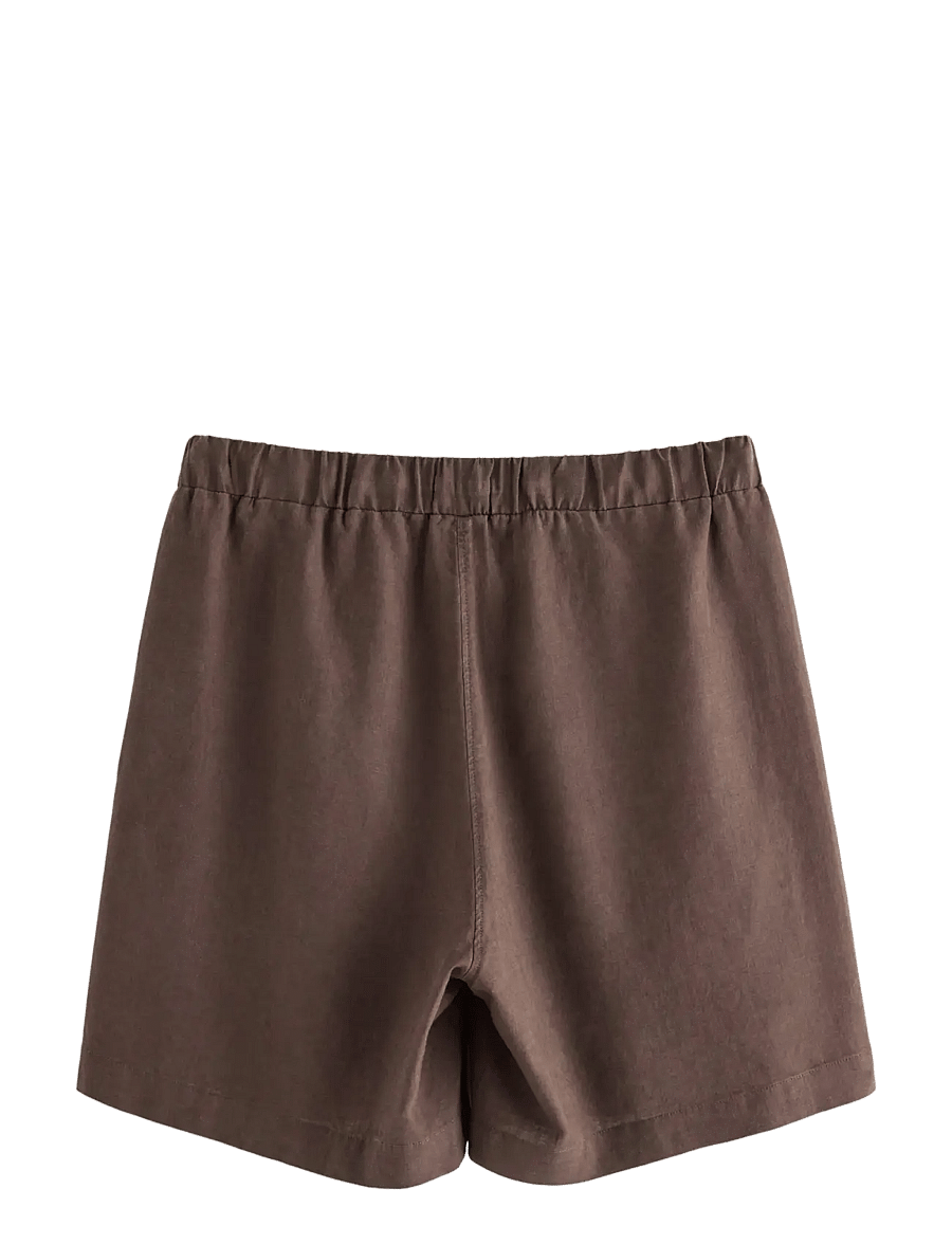 Lindex - Shorts in linen blend - hørshorts - dark dusty brown - 2
