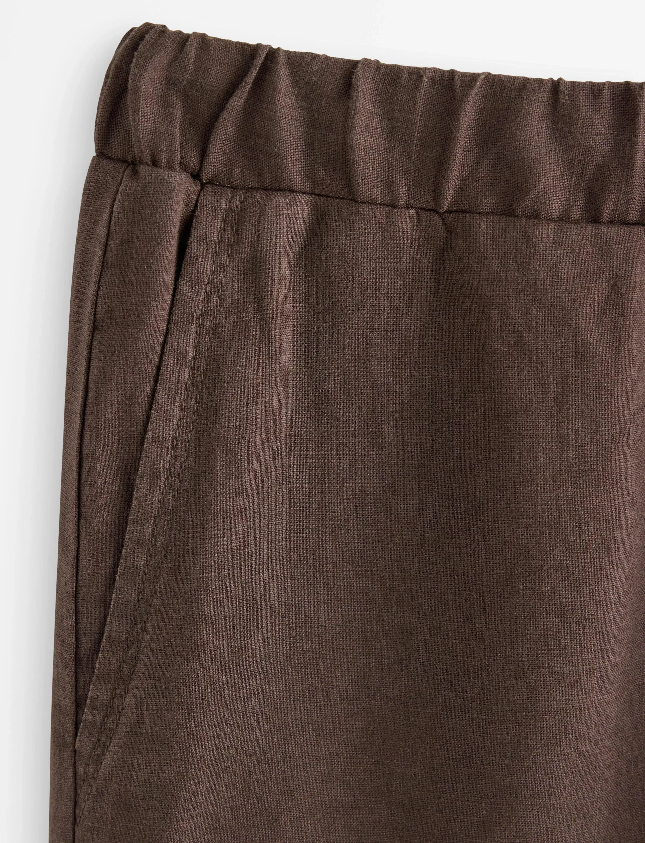 Lindex - Shorts in linen blend - linneshorts - dark dusty brown - 5