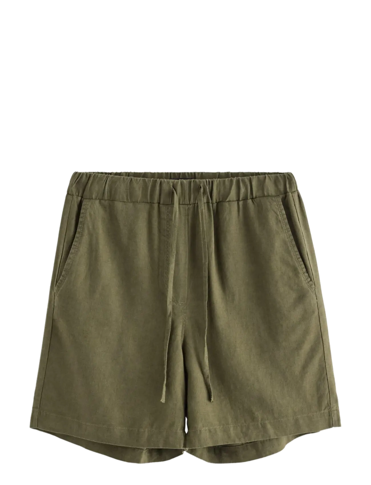 LINDEX Shorts In Linen Blend Khaki - XL - Damen
