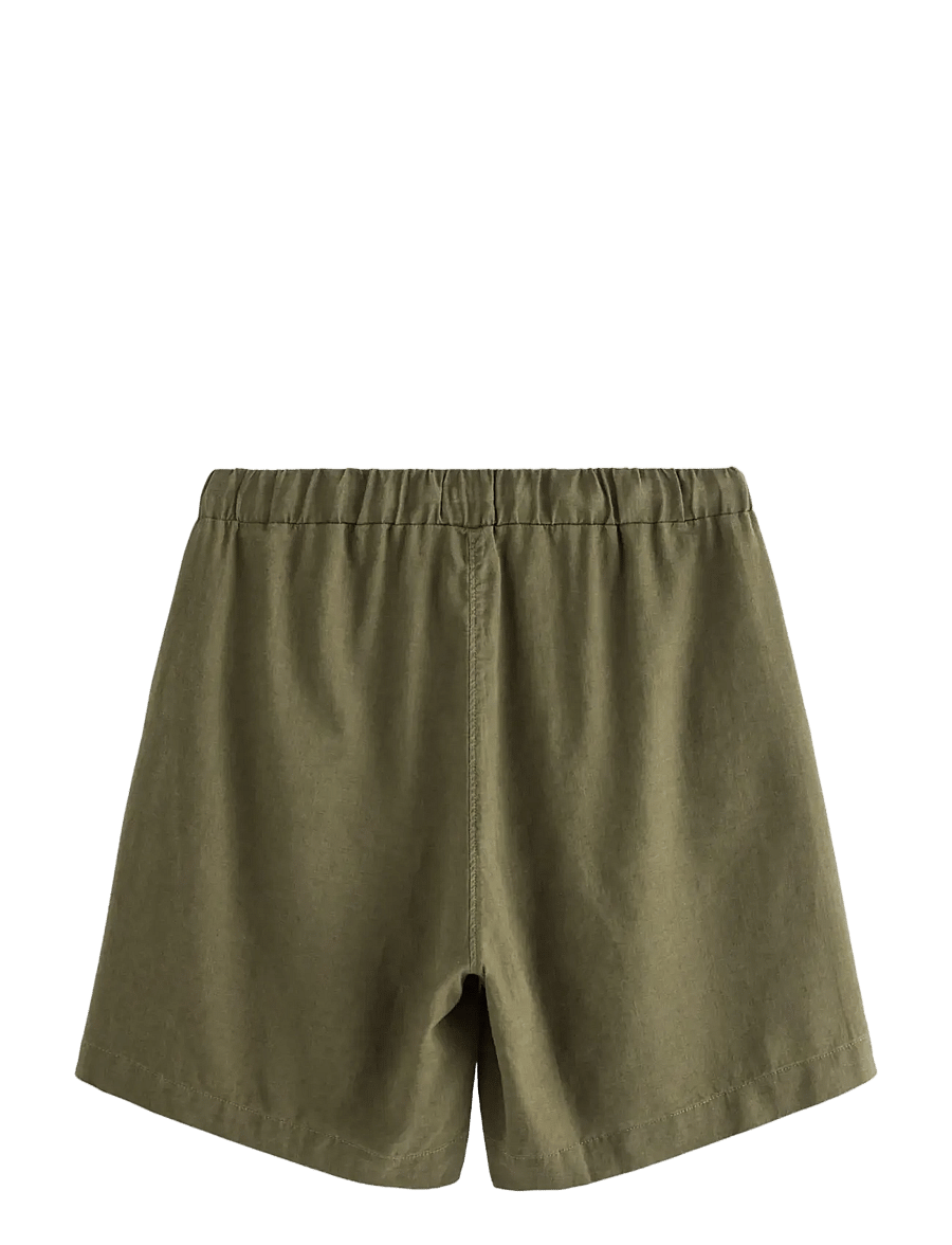 Lindex - Shorts in linen blend - hørshorts - dark dusty green - 2