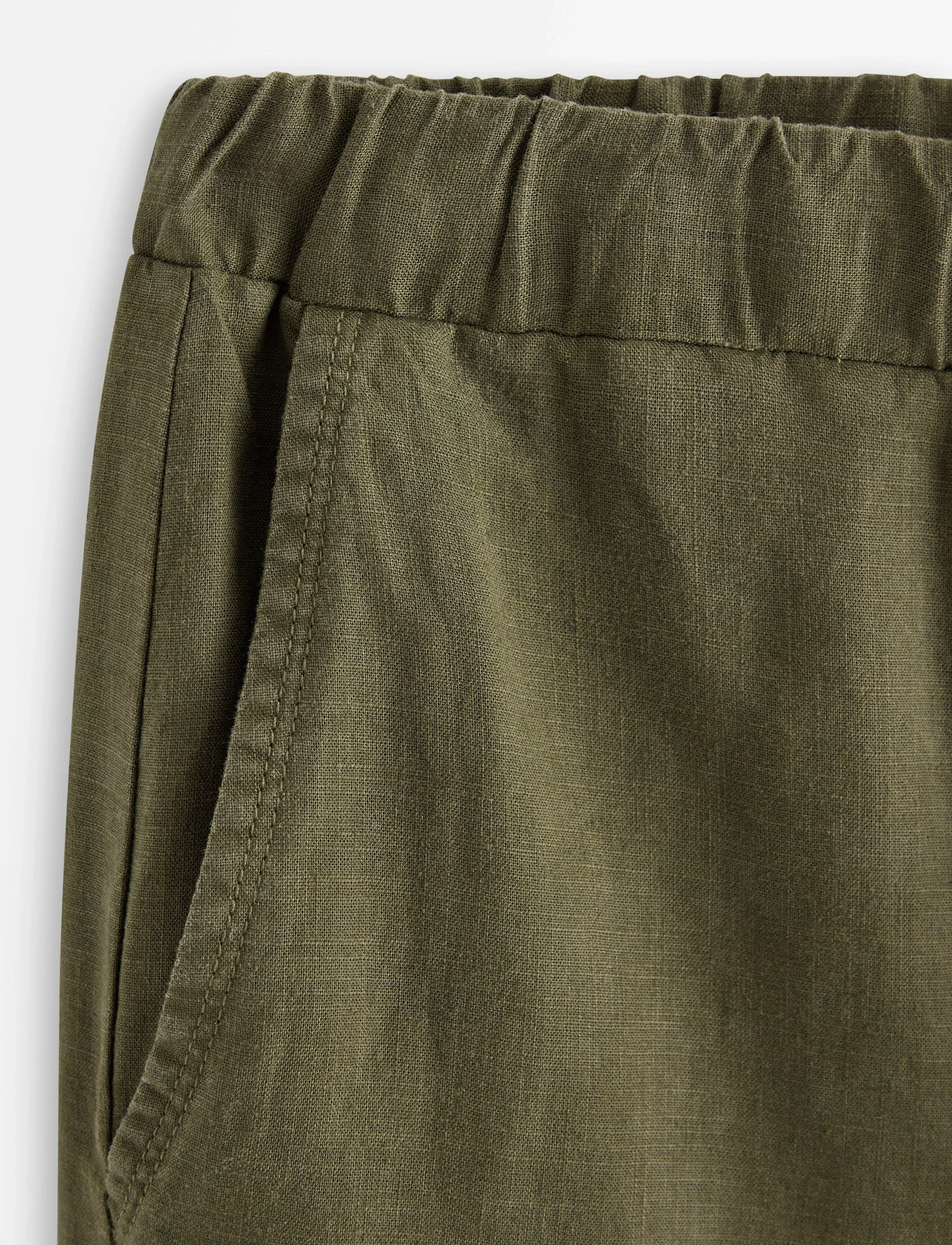 Lindex - Shorts in linen blend - leinen-shorts - dark dusty green - 5