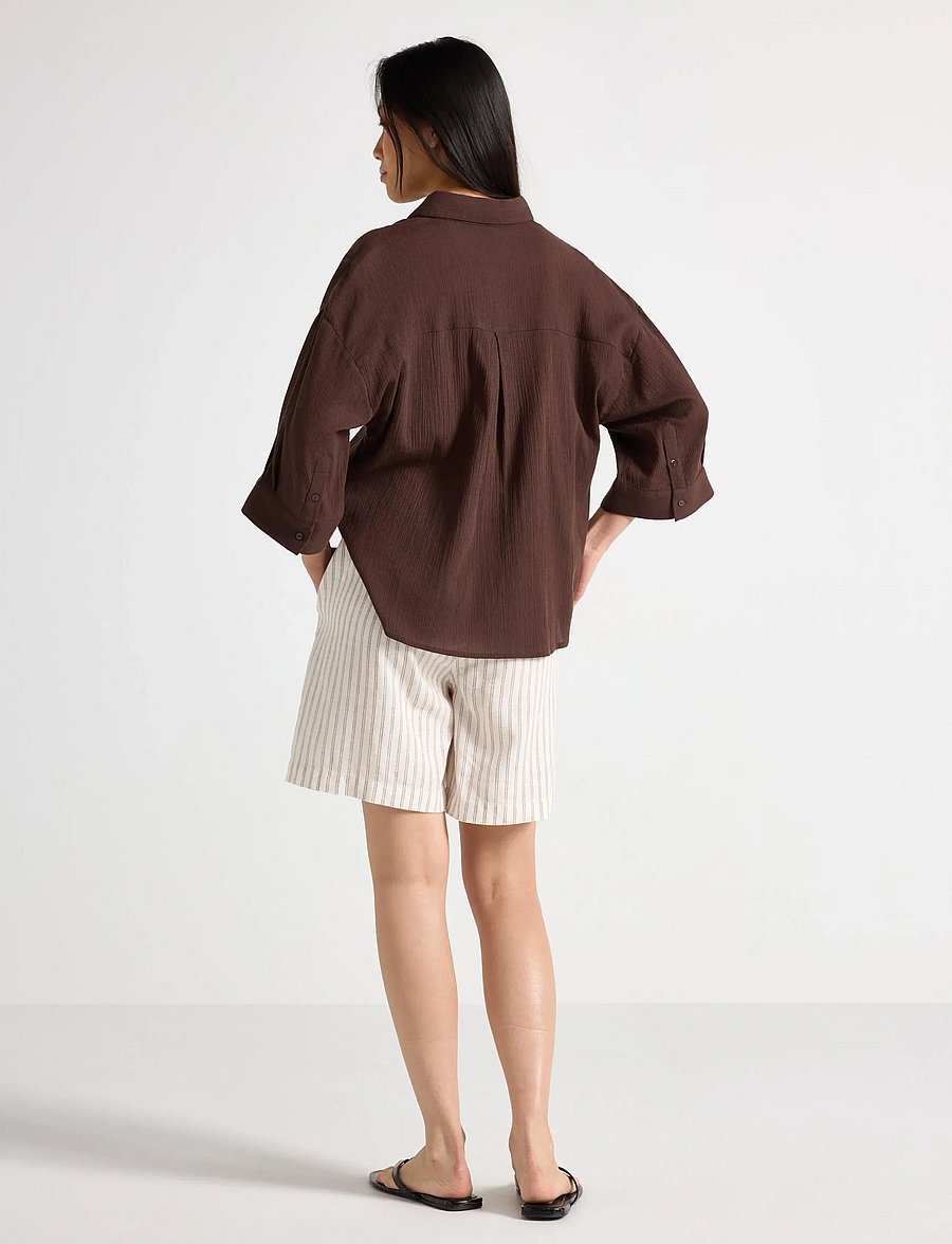 Lindex - Shorts in linen blend - lniane spodenki - light white - 3